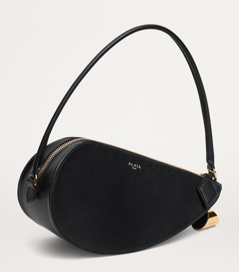 Alaïa Leather Le Demi-Coeur Shoulder Bag Noir Image 4