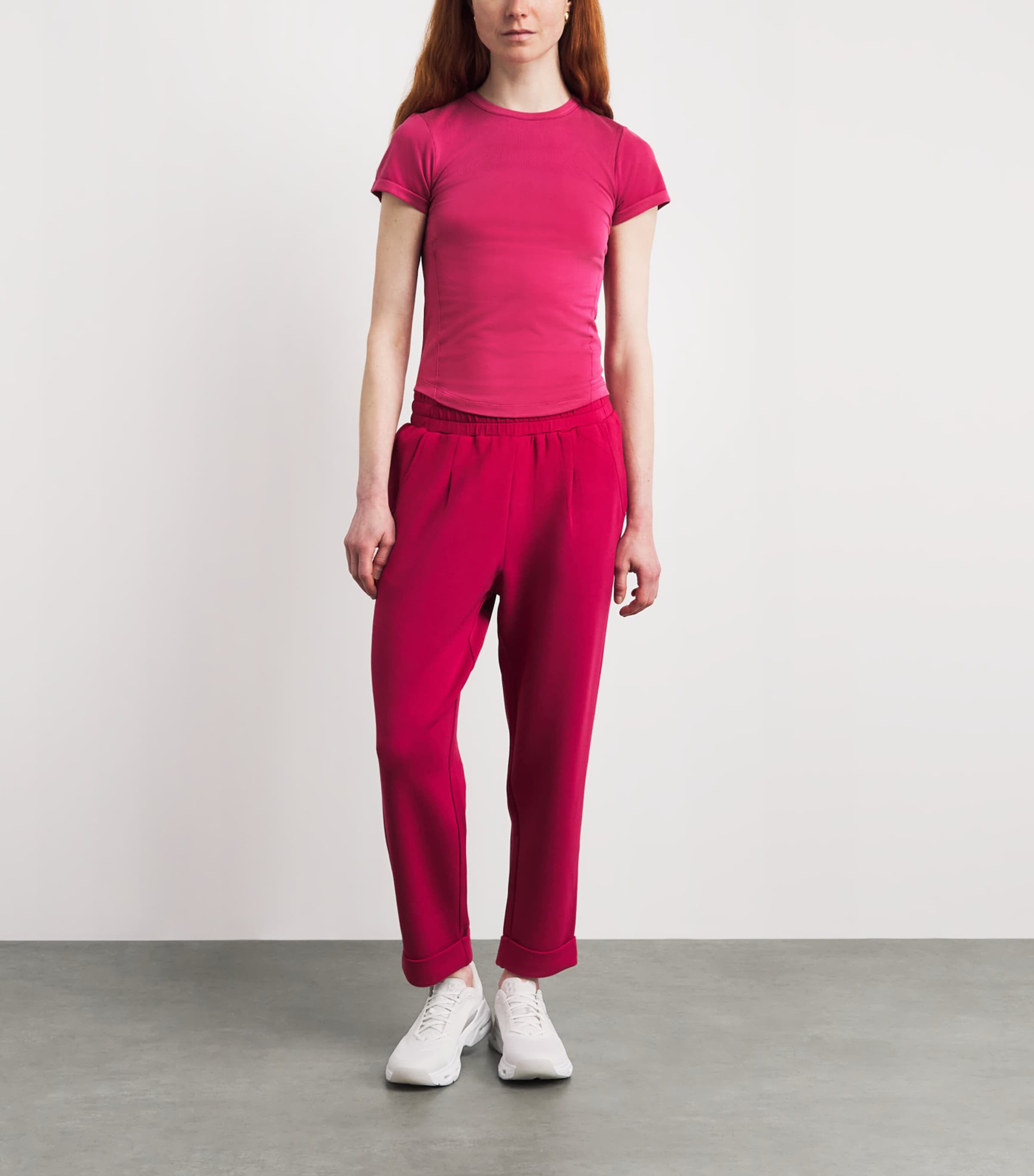 Varley Womens Casper Seamless T-Shirt Rich Raspberry Image 2