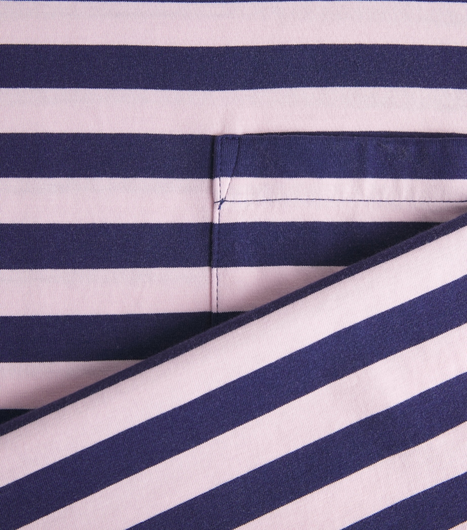 Polo Ralph Lauren Mens Cotton Stripe Classic Fit T-Shirt Grdn Pink/drk Cobalt Image 6