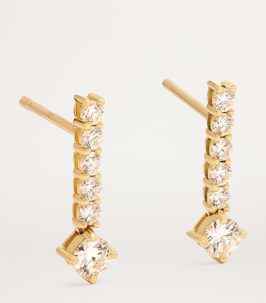 Yellow Gold and Diamond Stella Earrings YELLOW GOLD Image 3