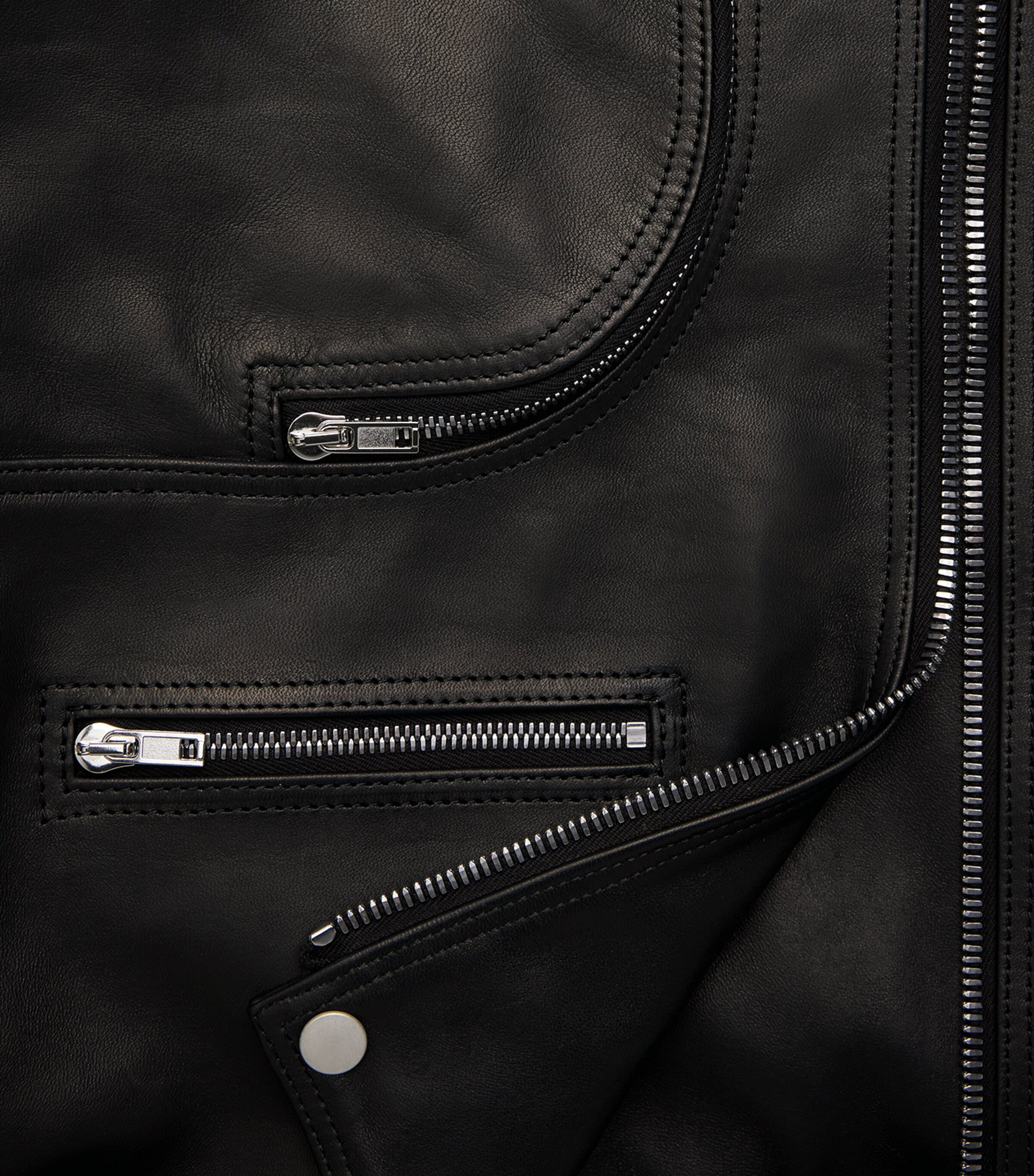 Rick Owens Mens Leather Bauhaus Stooges Gilet Image 5