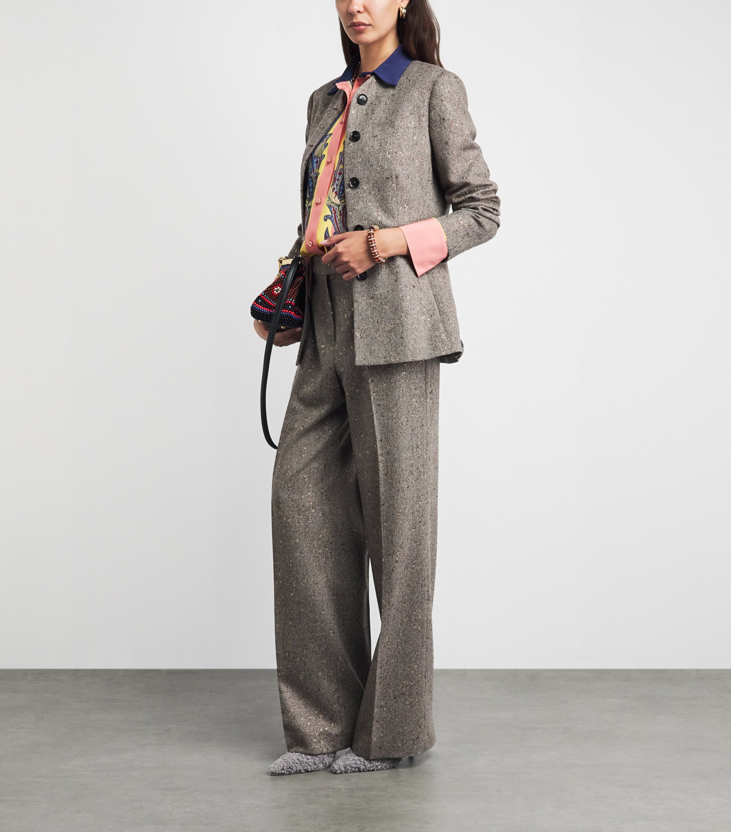 Etro Silk Floral Asymmetric Shirt