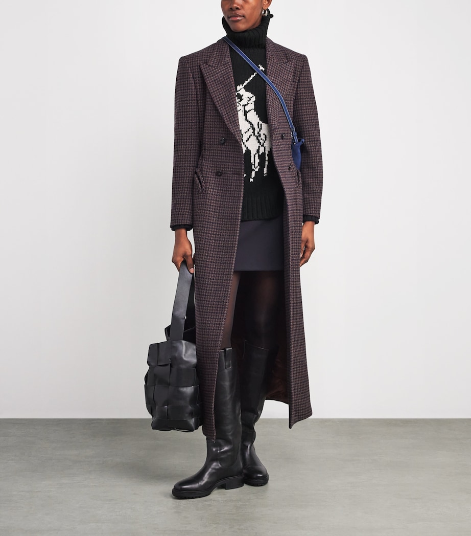 Wool Big Pony Rollneck Sweater PLO BLK/ATHNTC CRM Image 2