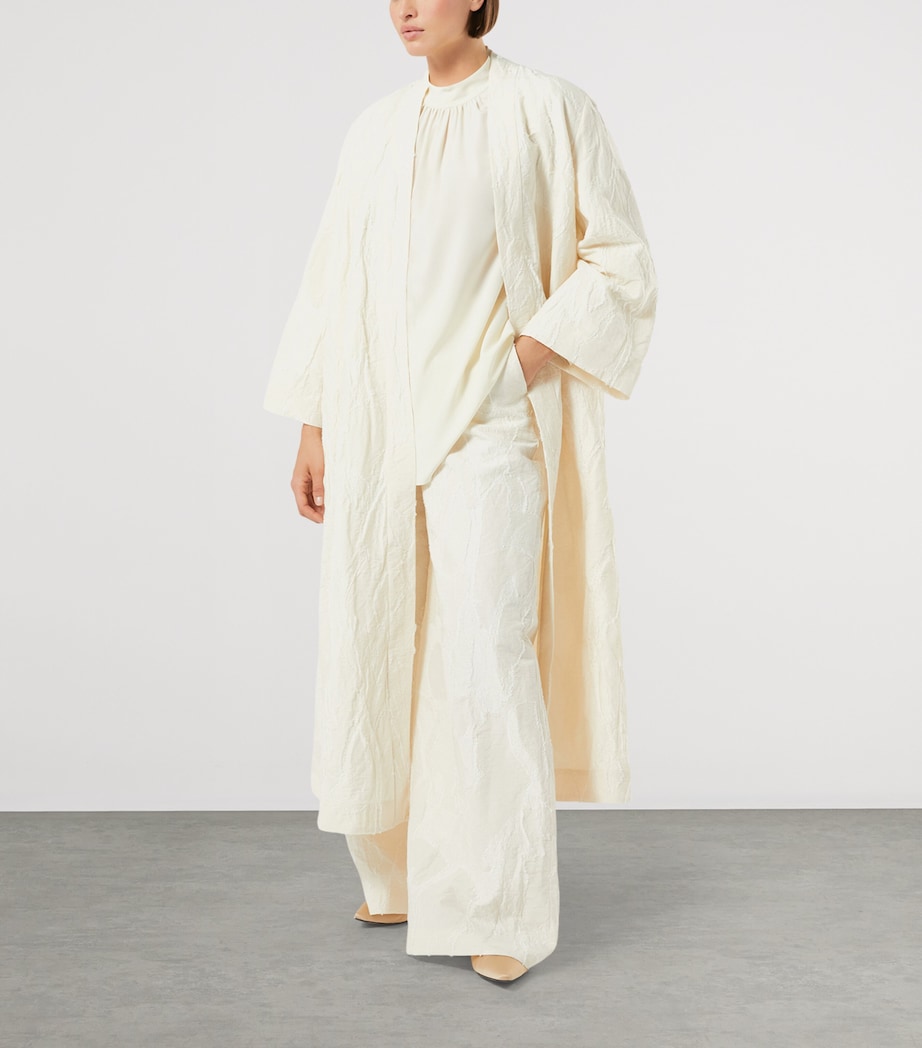Wool Longline Jacket IVORY Image 4