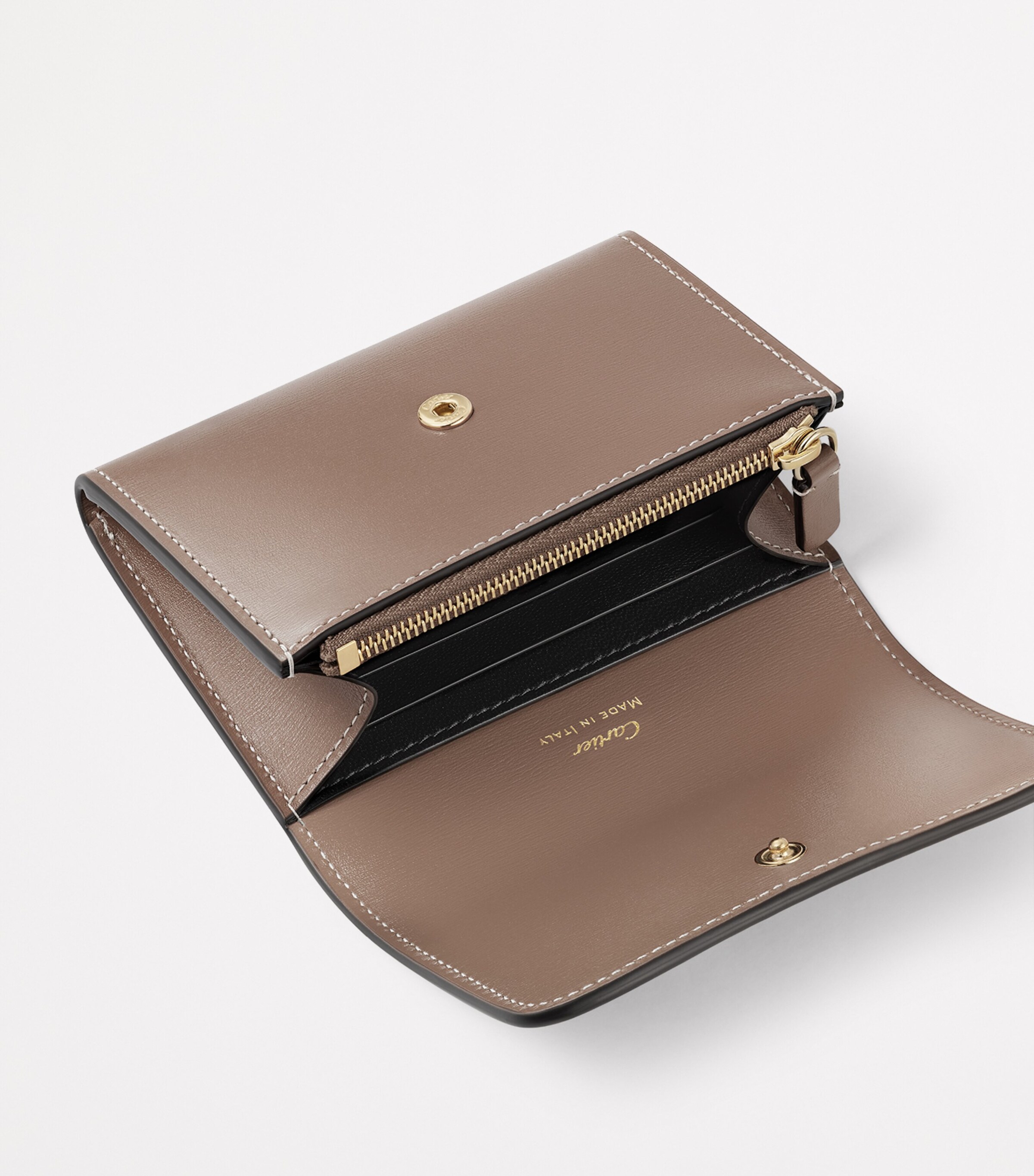 Calfskin Panthère de Cartier Mini Wallet BEIGE Image 2