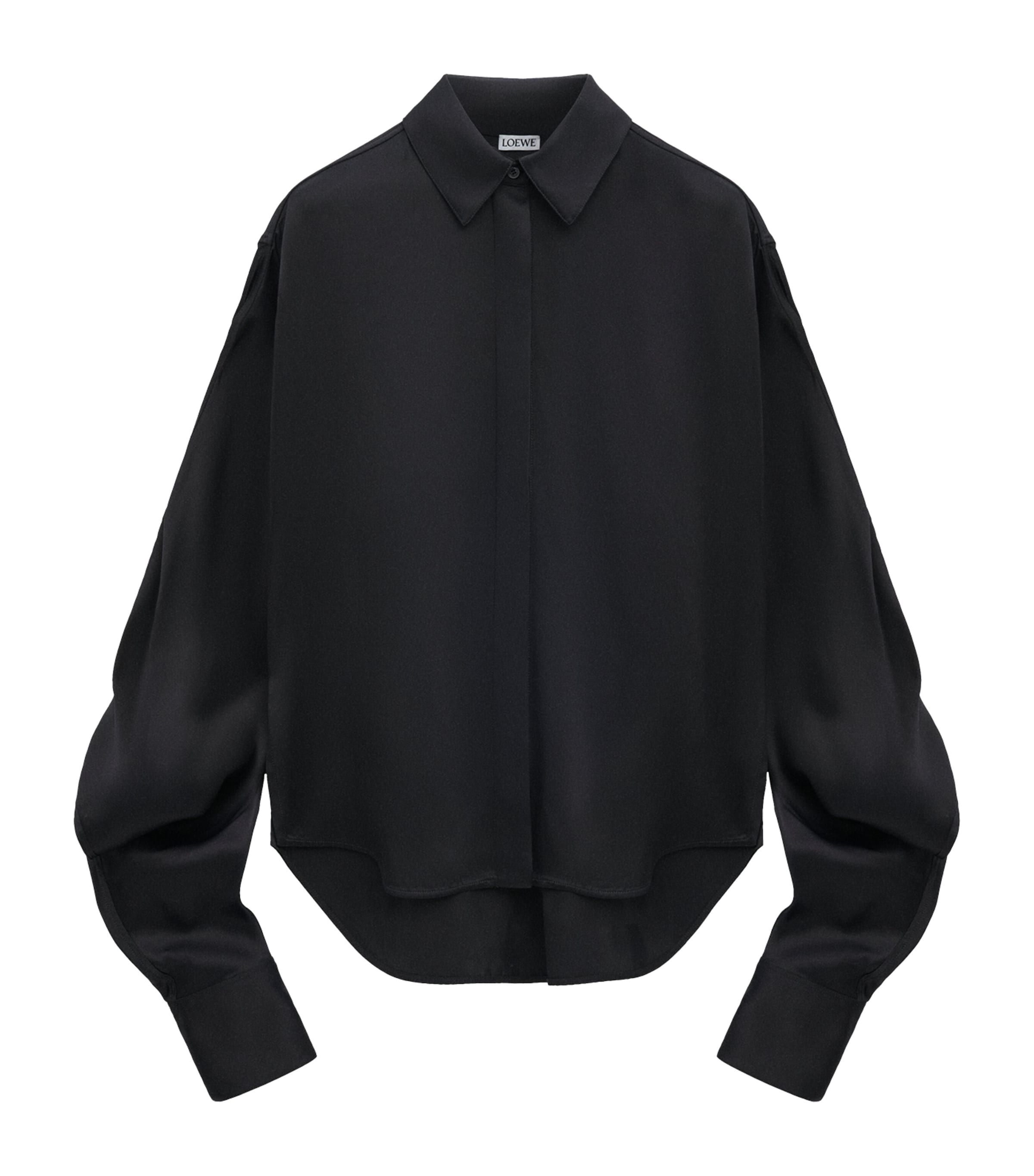 Loewe Elongated Sleeve Shirt In Black