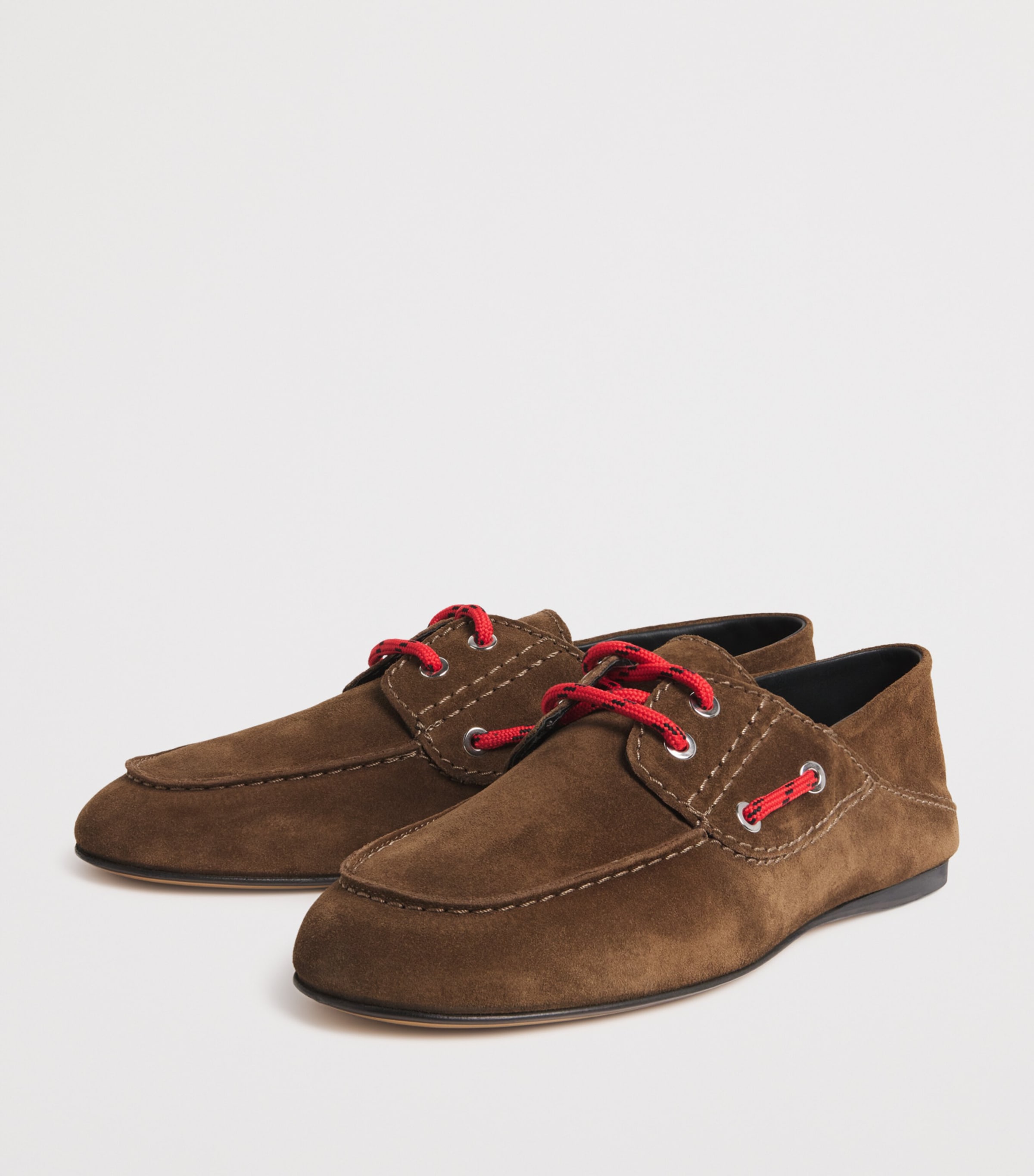 Suede Boat Shoes BROWN Image 3