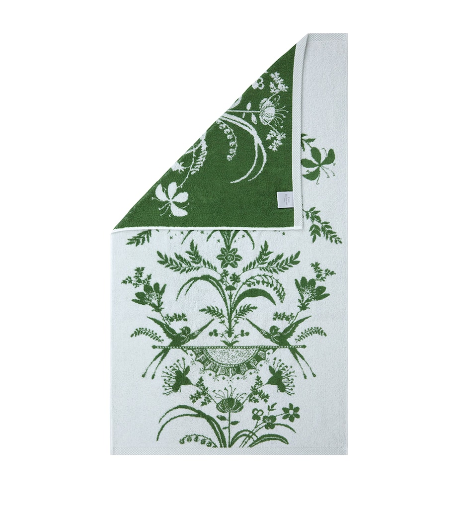 Yves Delorme Botanic Hand Towel (55cm x 100cm) Green Image 3