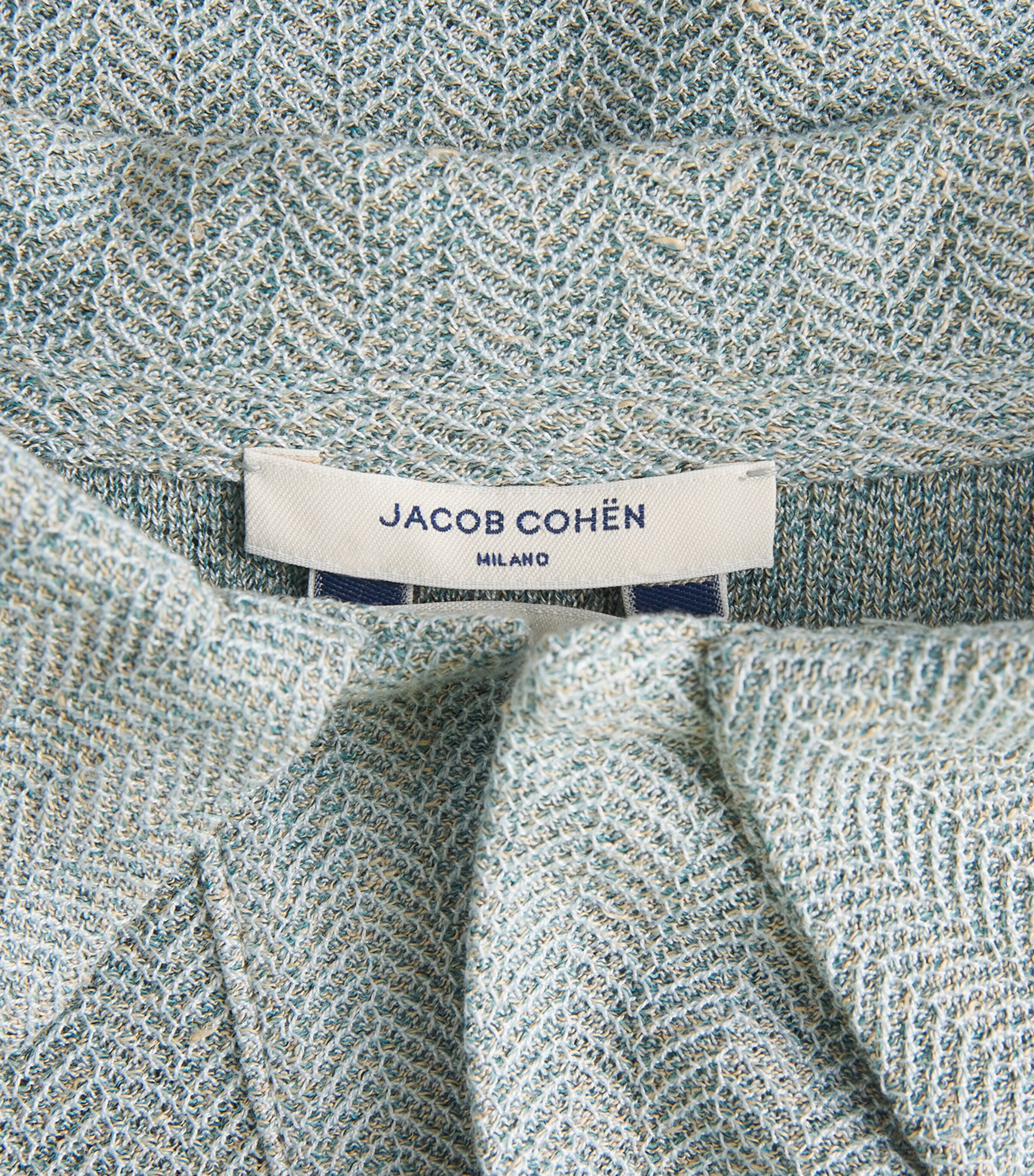 Jacob Cohën Mens Geometric Polo Shirt Azzurro Image 6