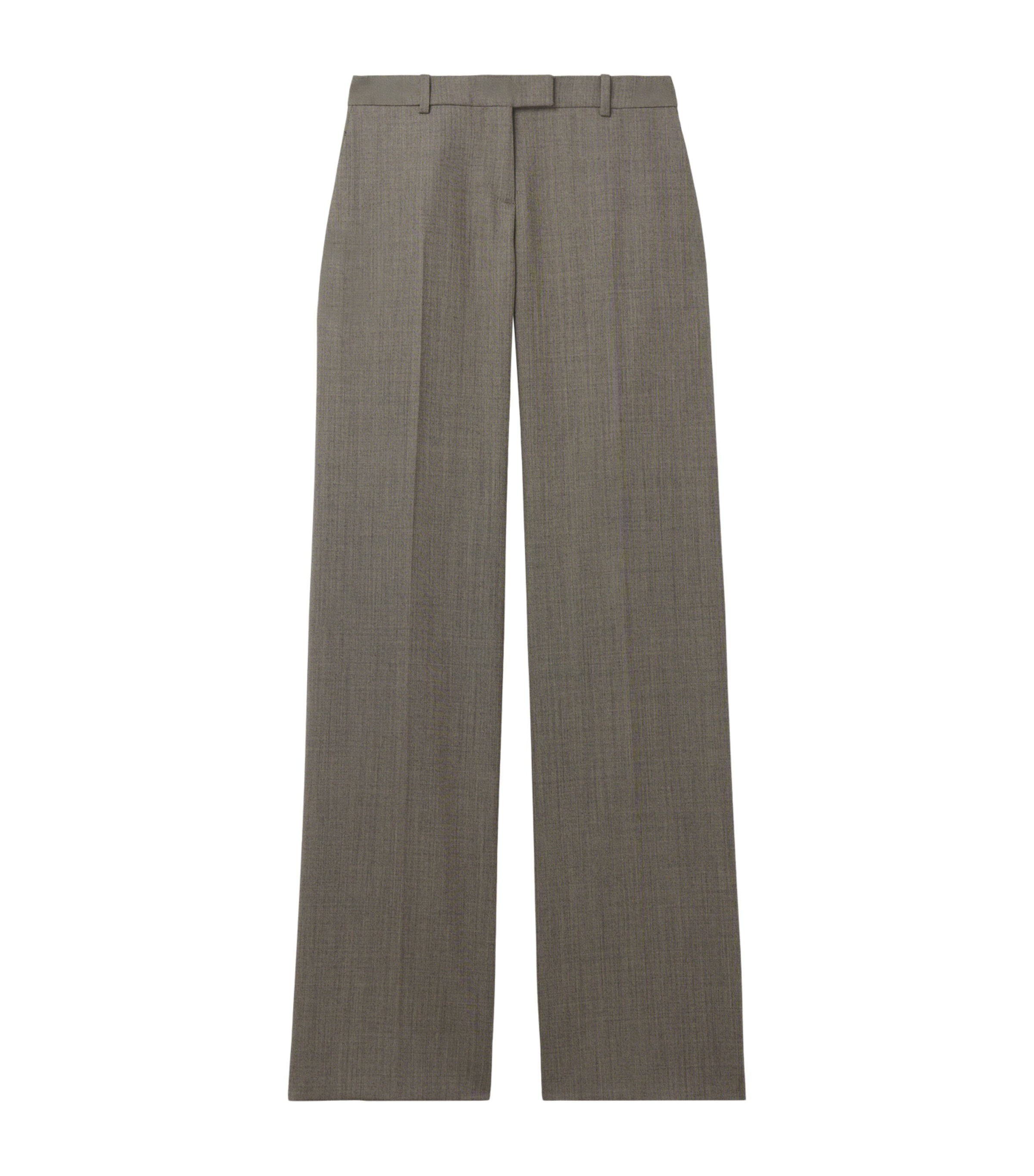 McQueen Womens Wool Bumster Wide-Leg Trousers Image 1