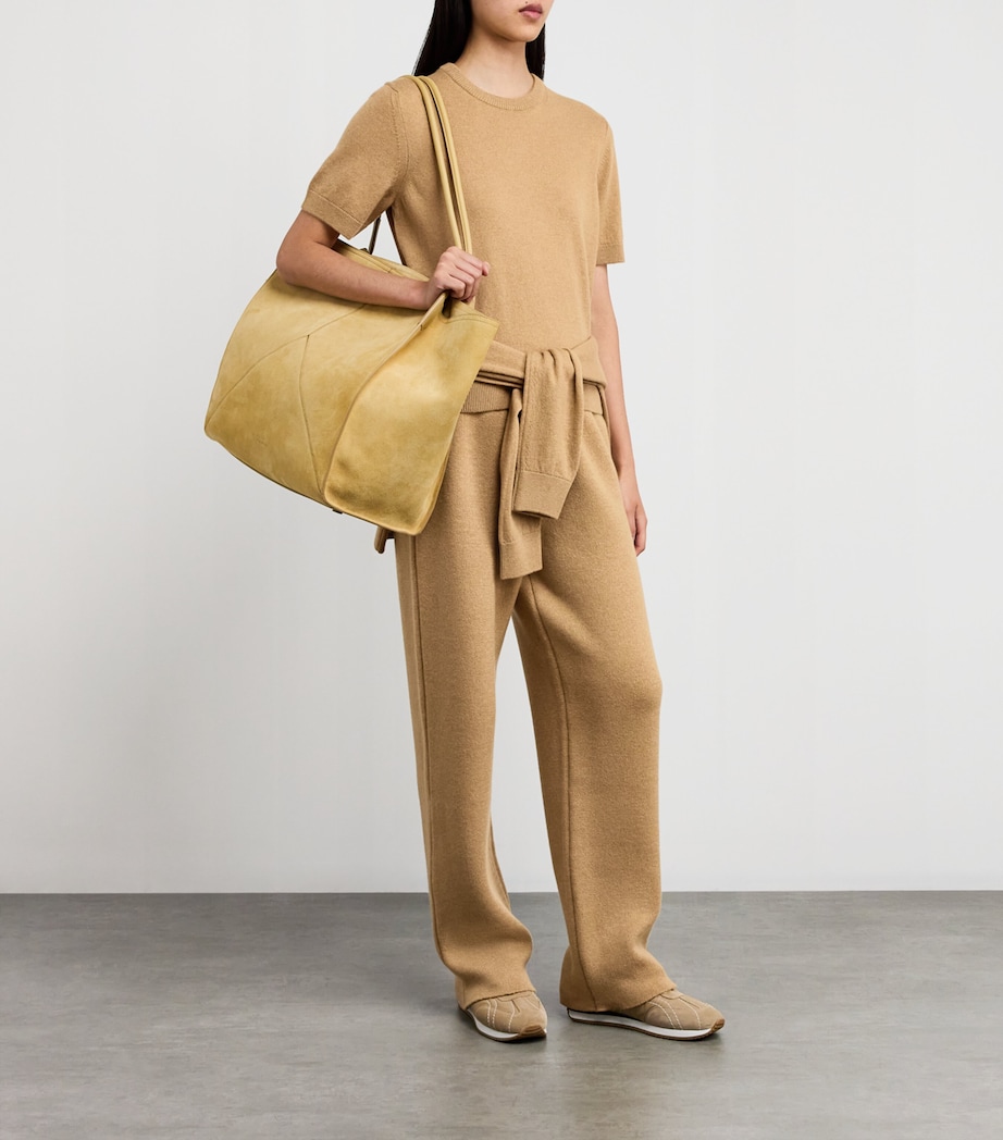 Cashmere Short-Sleeve Sweater HB4404 CAMEL Image 2