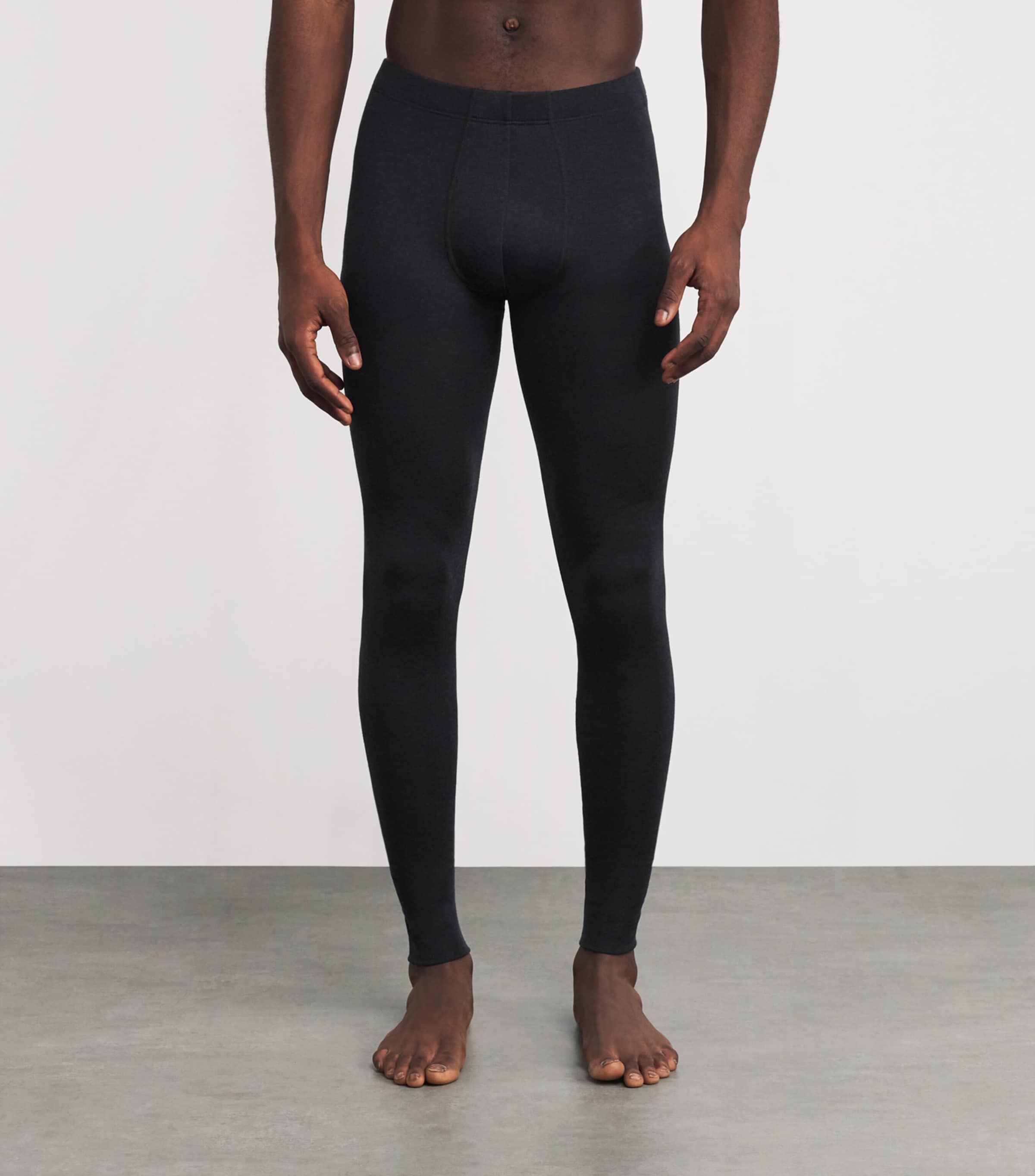 Silk-Cashmere Long Johns 0019 BLACK Image 2