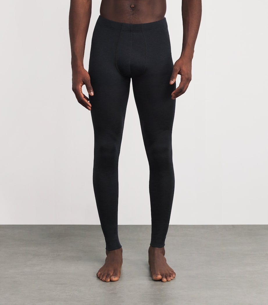 Silk-Cashmere Long Johns 0019 BLACK Image 2