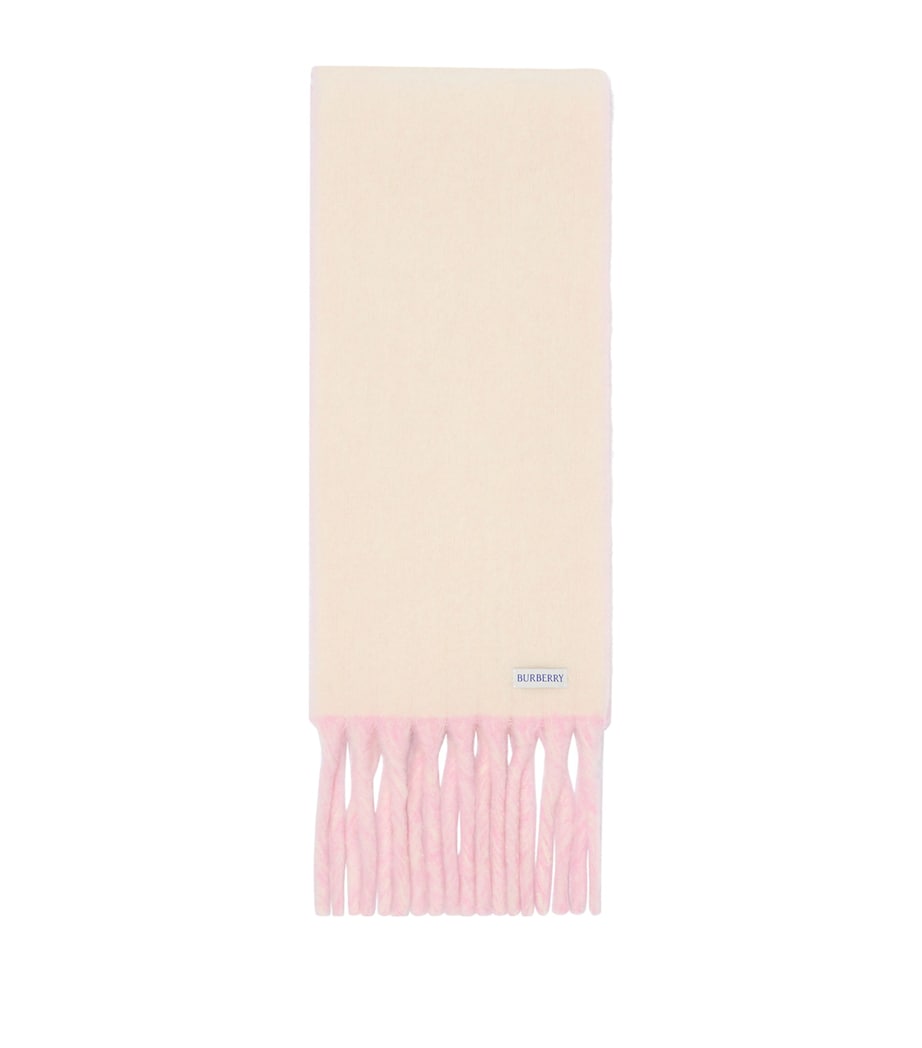 Alpaca Wool-Blend Reversible Scarf SUGAR PINK Image 1