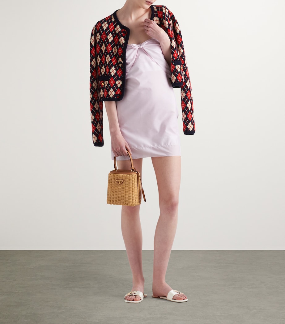 Mini Wicker Panier Top-Handle Bag F0018 Image 2