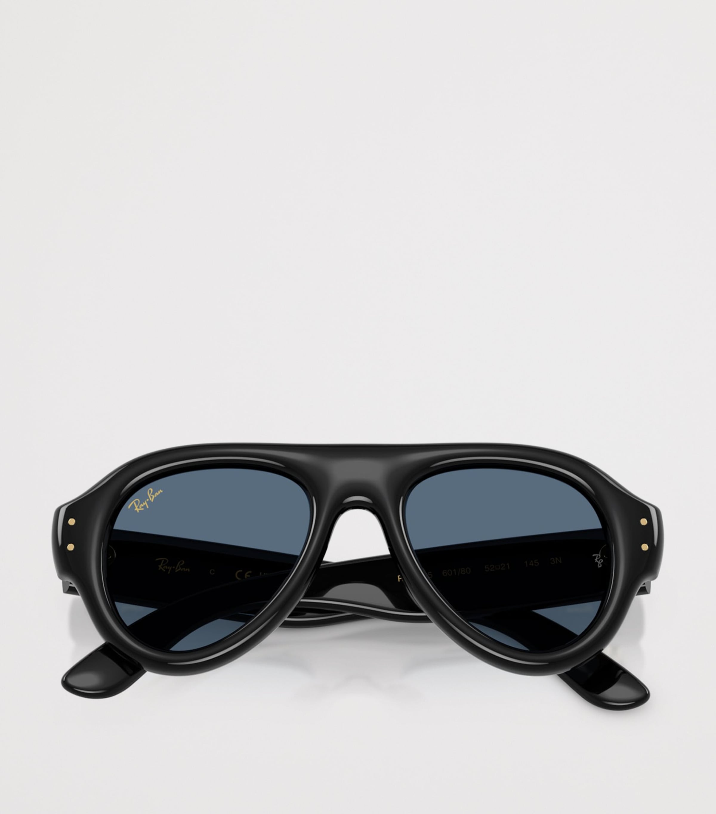 Ray-Ban Aviator Puffer Sunglasses Black Image 5