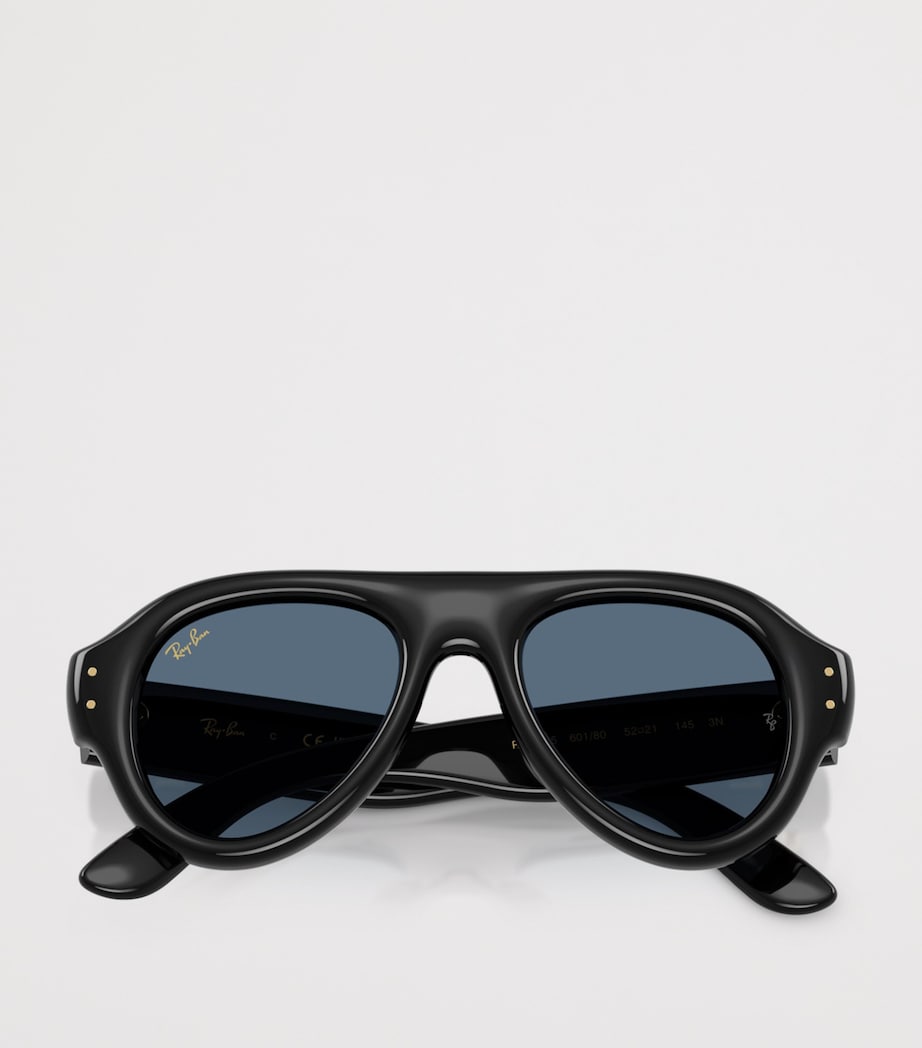 Ray-Ban Aviator Puffer Sunglasses Black Image 5