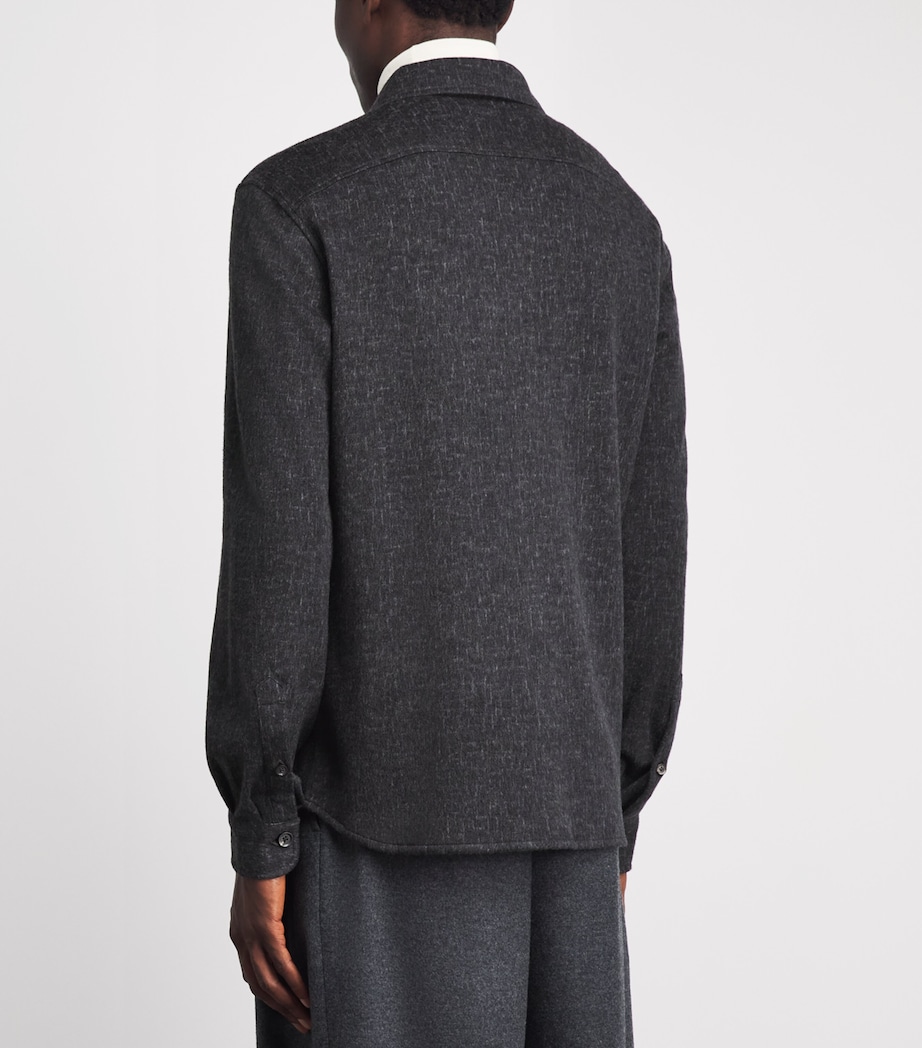 Isaia Mens Wool Overshirt Image 5