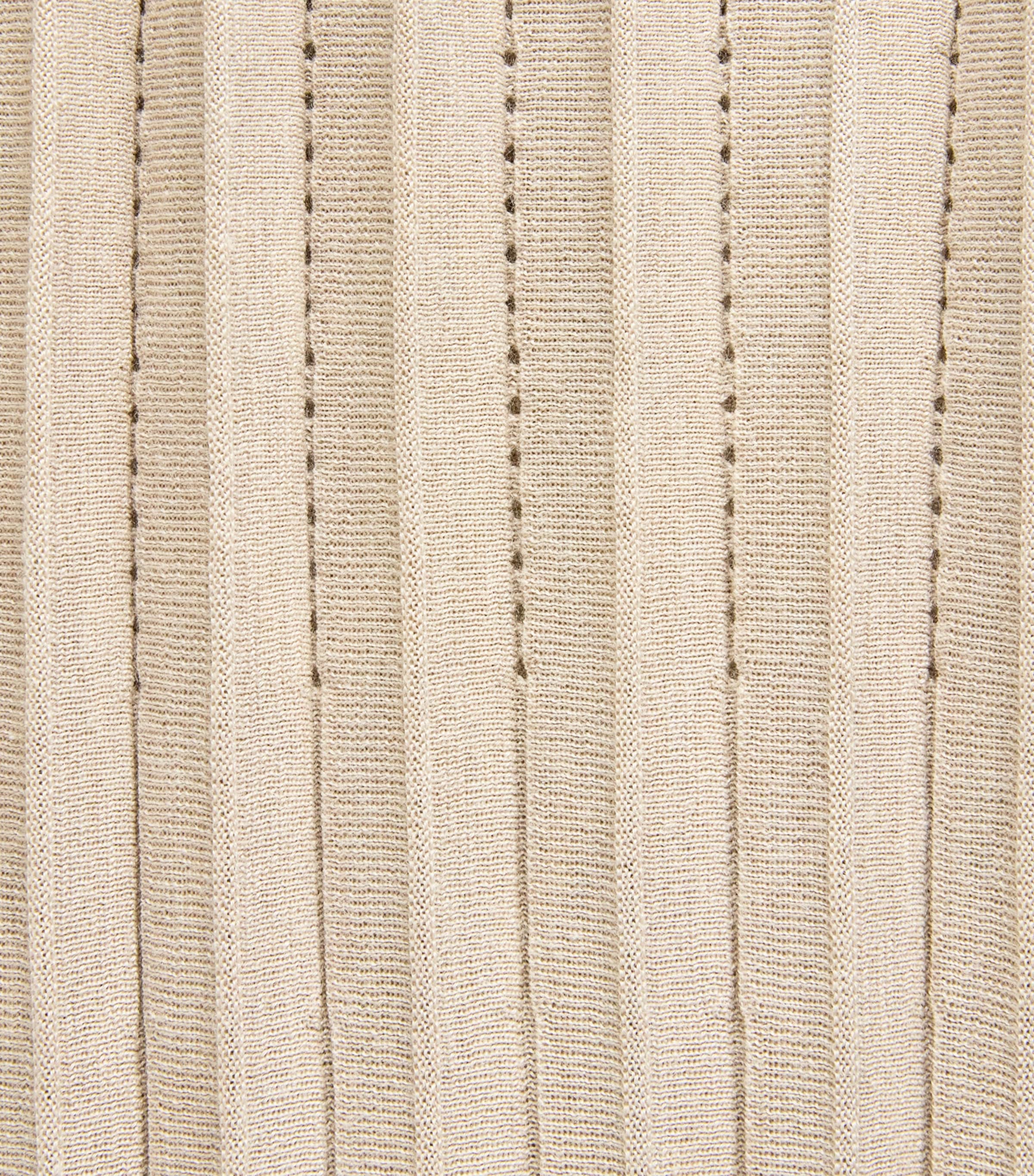 Agnona Womens Plissé Midi Skirt Beige Greige Image 6