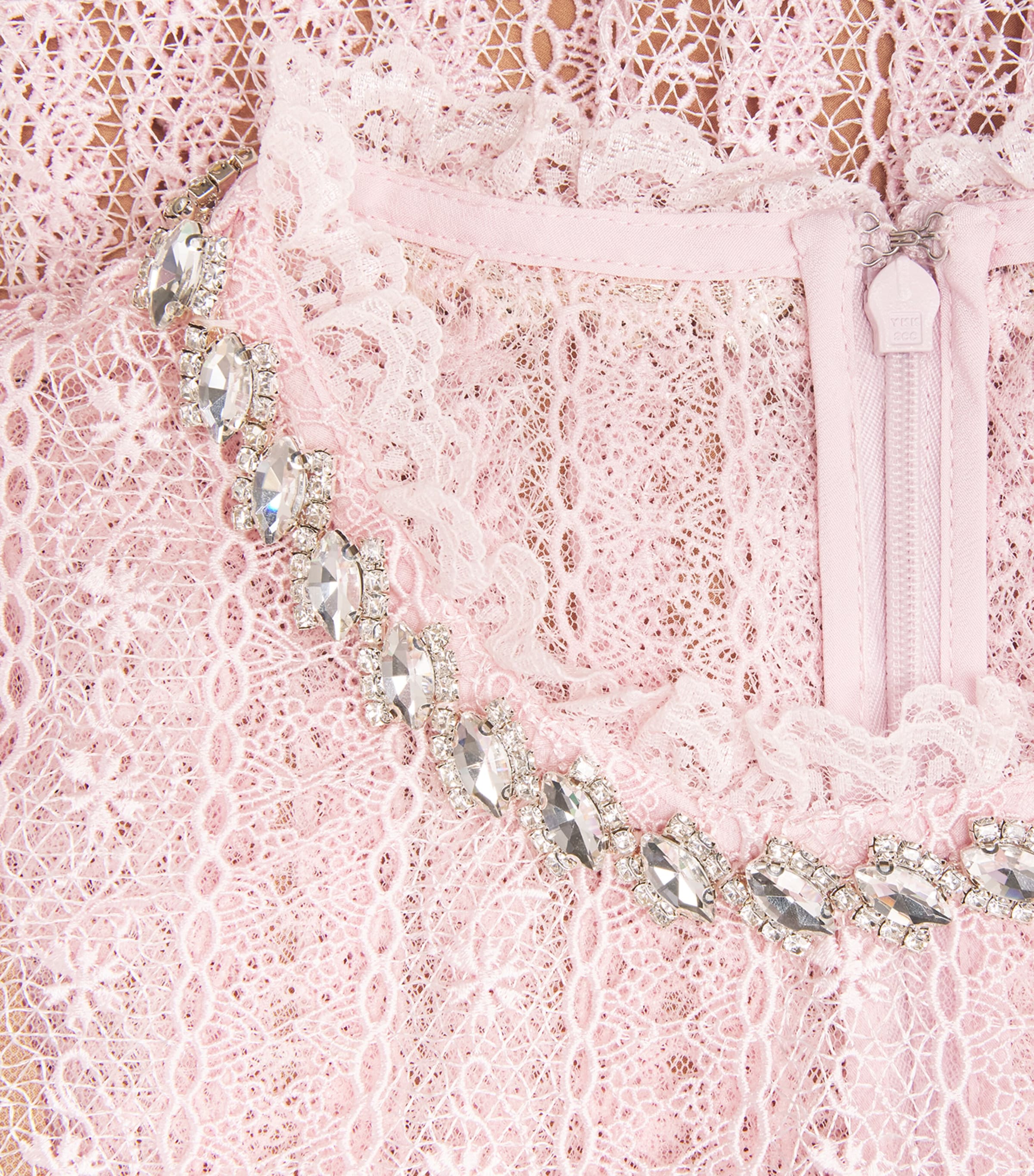 Organza Lace Midi Dress PINK Image 5