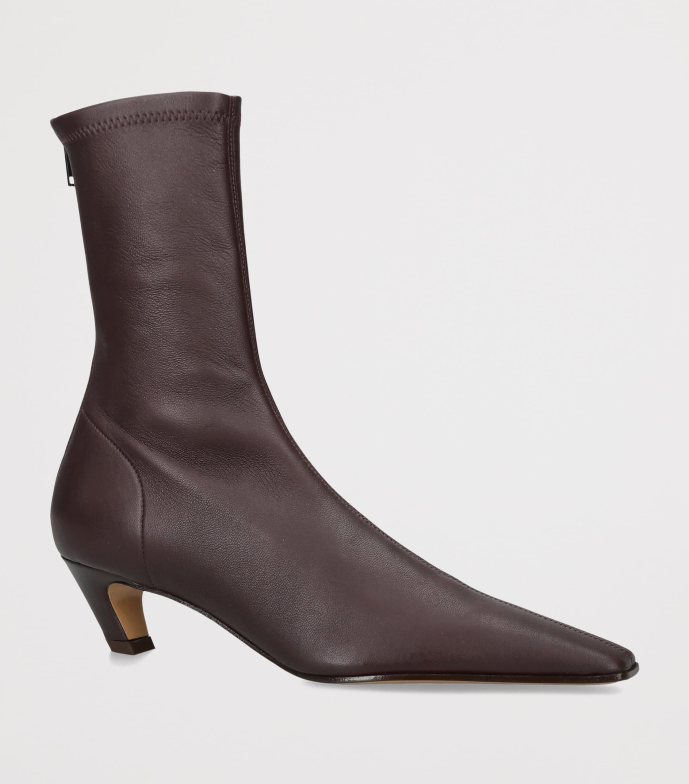 Khaite Leather Arizona Ankle Boots 40 Wine Image 3