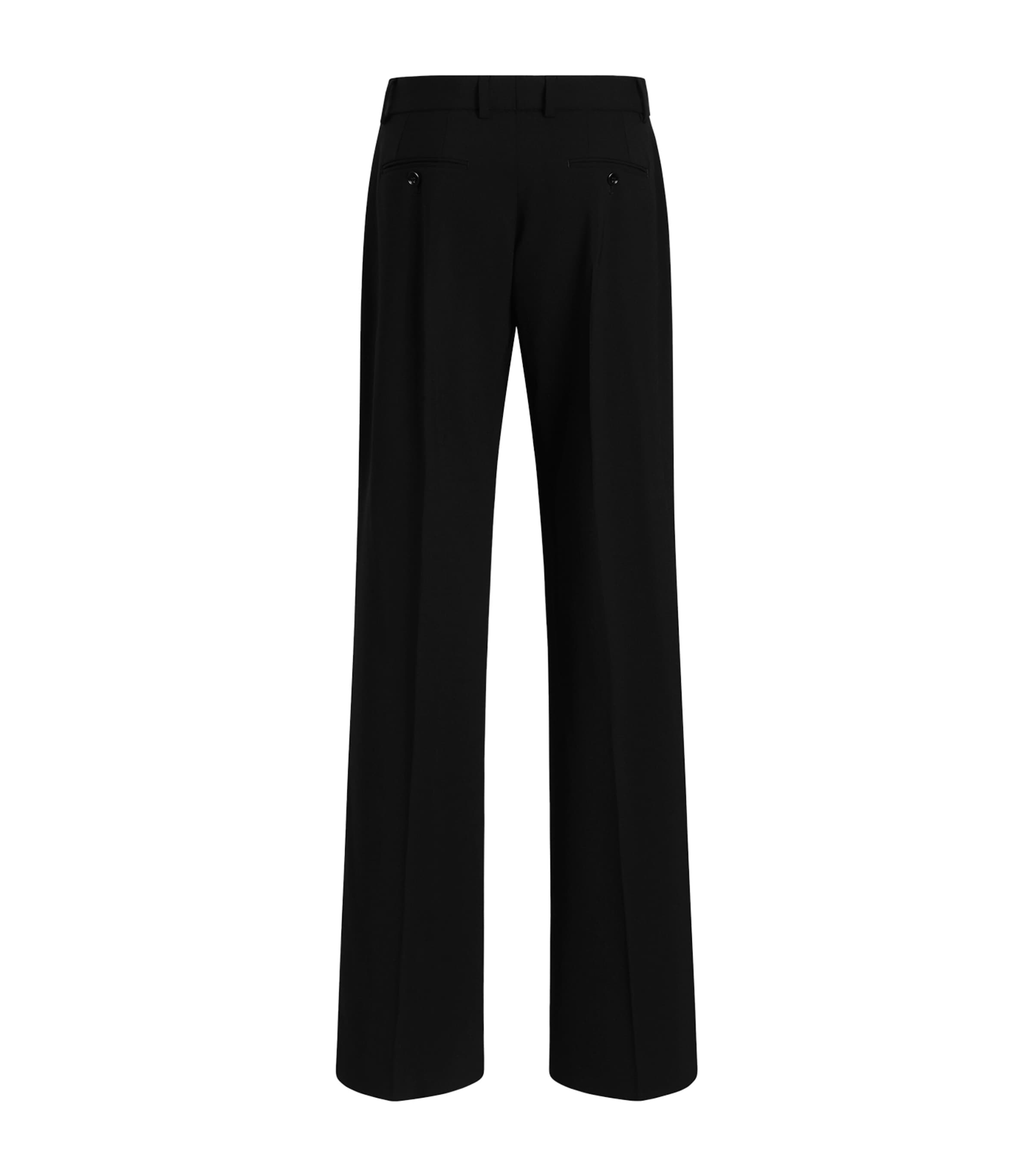 Dolce&Gabbana Womens Wool Straight Tailored Trousers Black Image 2