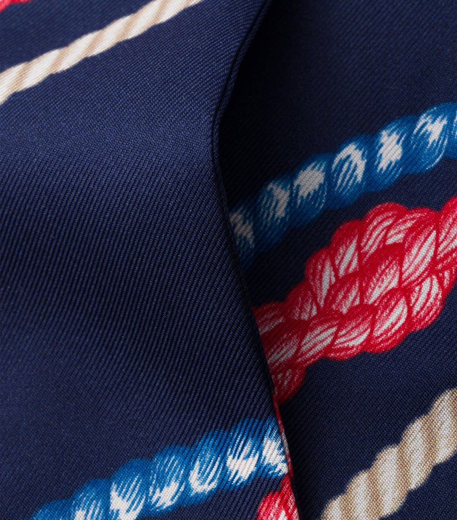 Prada Silk Twill Skinny Scarf Blue Image 3