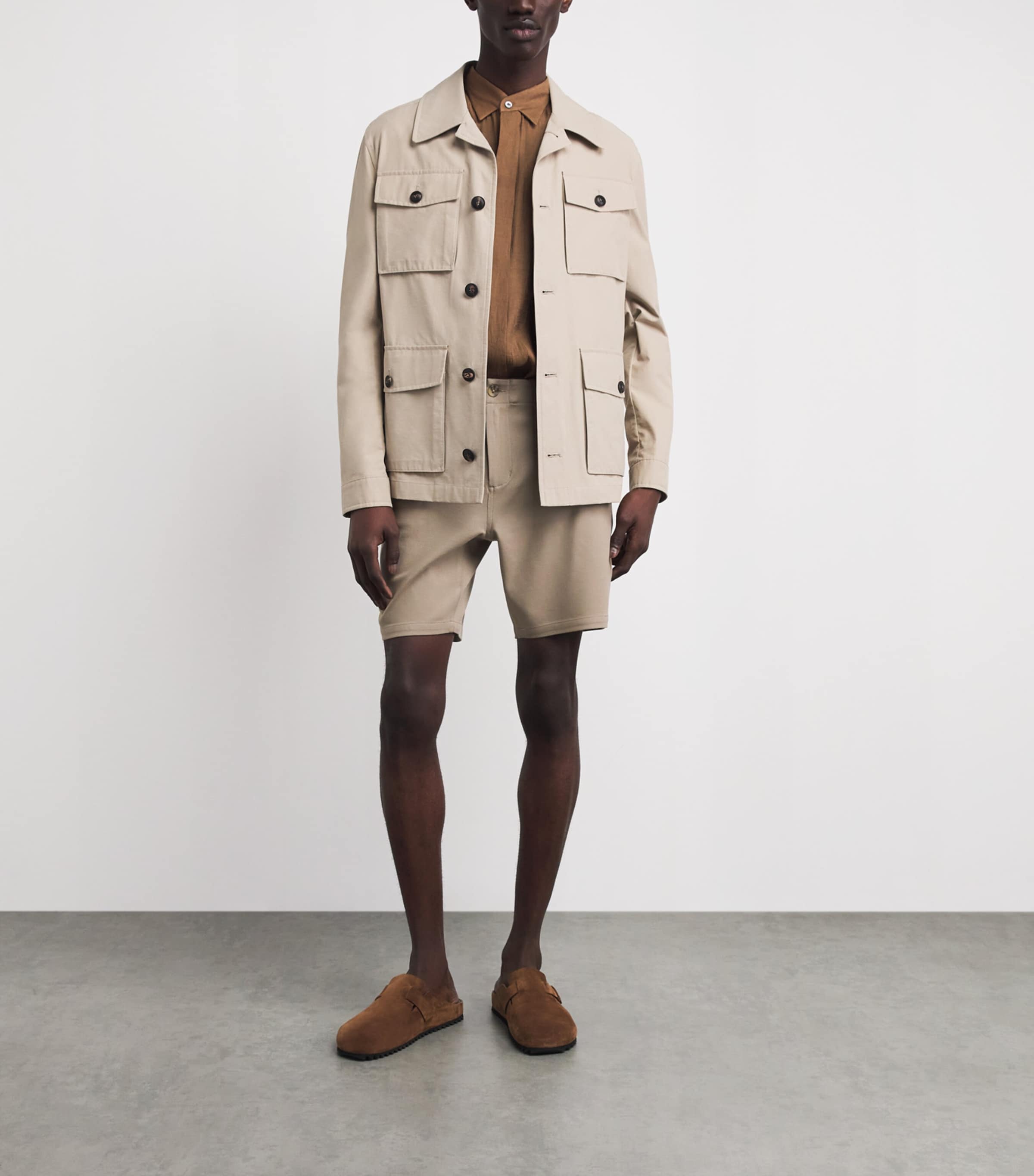 PAIGE Mens Rickson Shorts Warm Birch Image 2