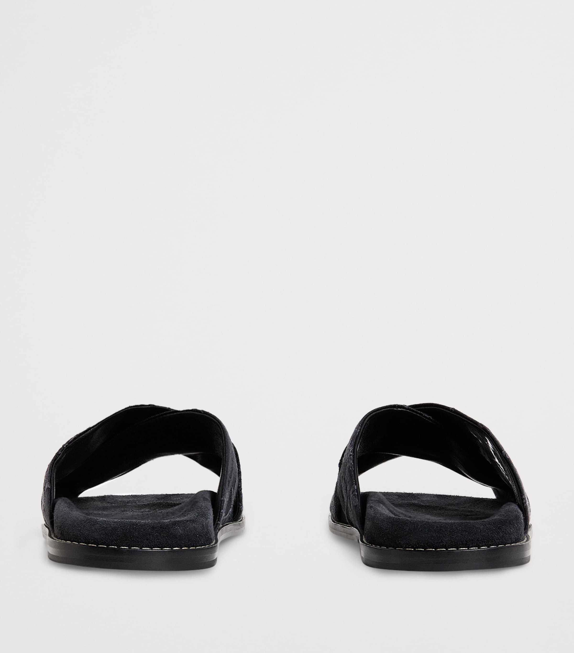Eleventy Embroidered Crossover Slides Nero Image 4