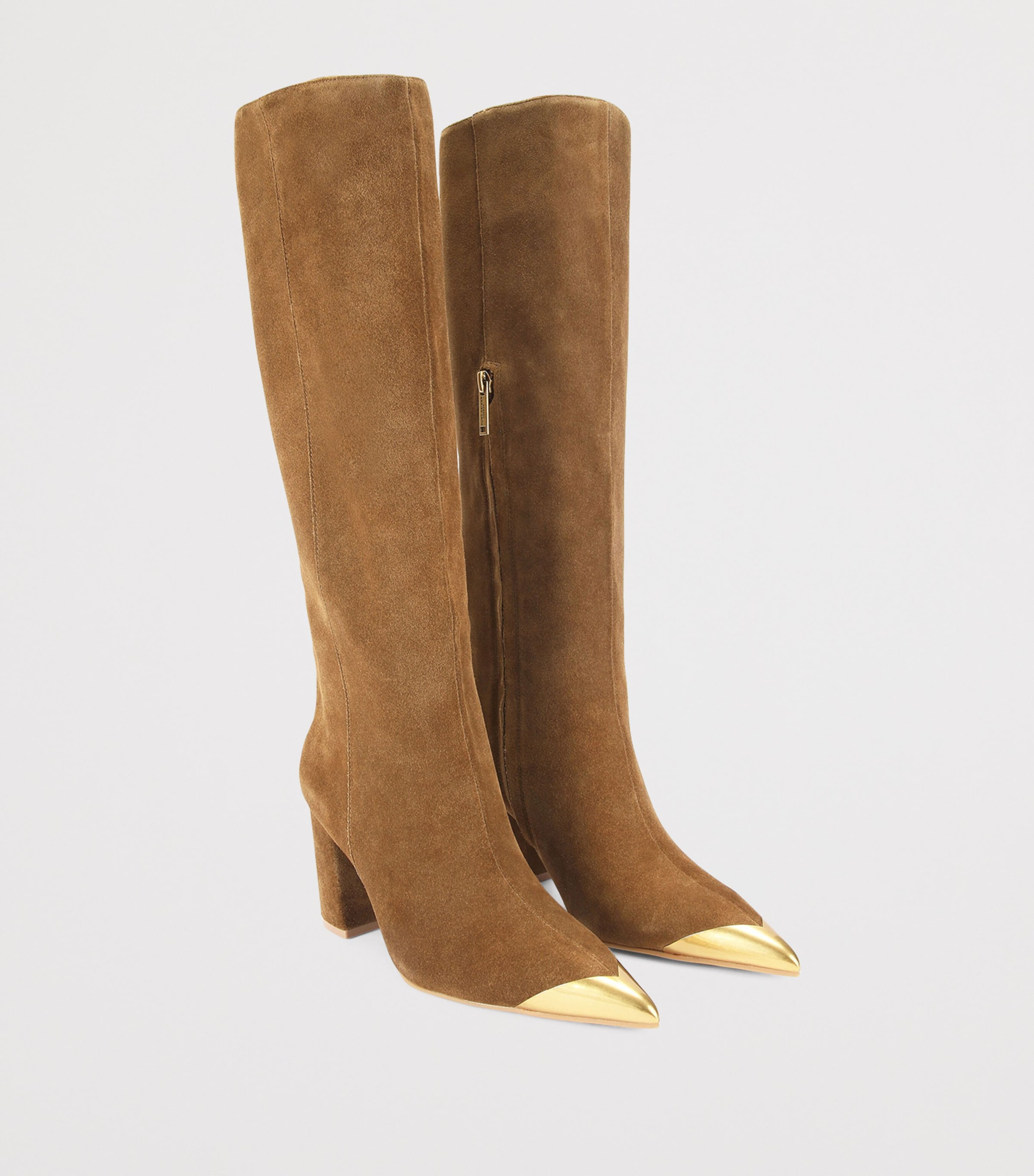 Suede Regent Knee-High Boots TAN COMB Image 4