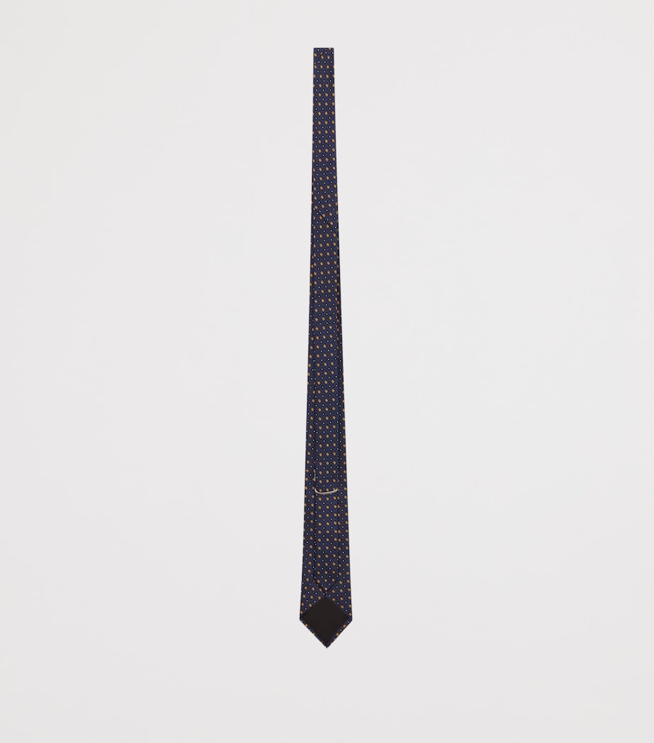 Saint Laurent Silk Geometric-Pattern Tie Image 3