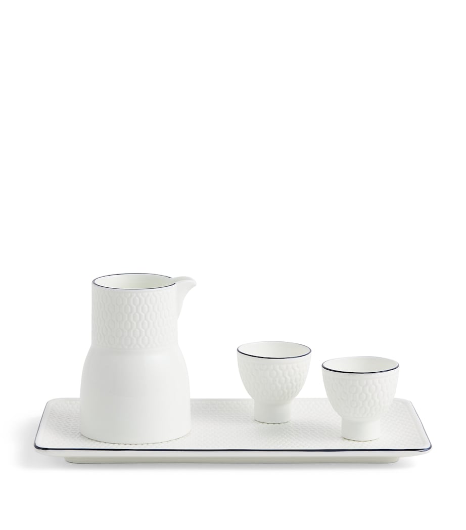 Fine Bone China Gio Baijiu Jug and Cups Set WHITE Image 1