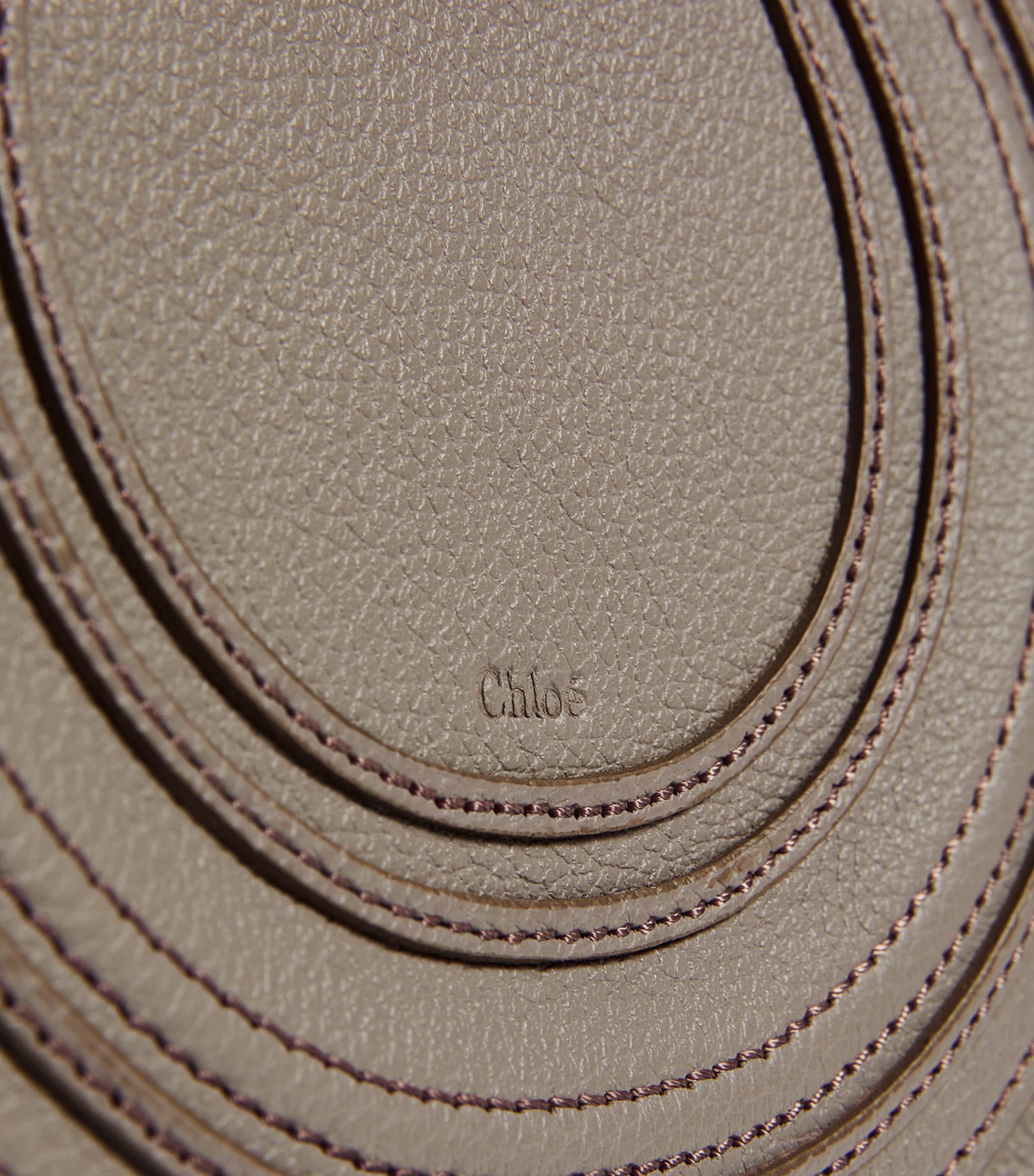 Small Leather Marcie Saddle Bag CASHMERE GREY Image 6