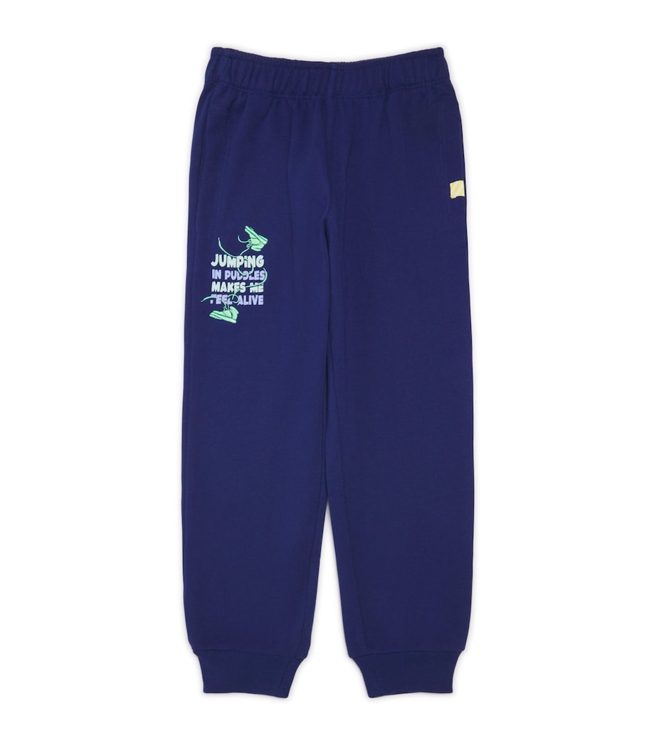 Cotton Embroidered Sweatpants (4-10 Years) 843NAVY Image 1