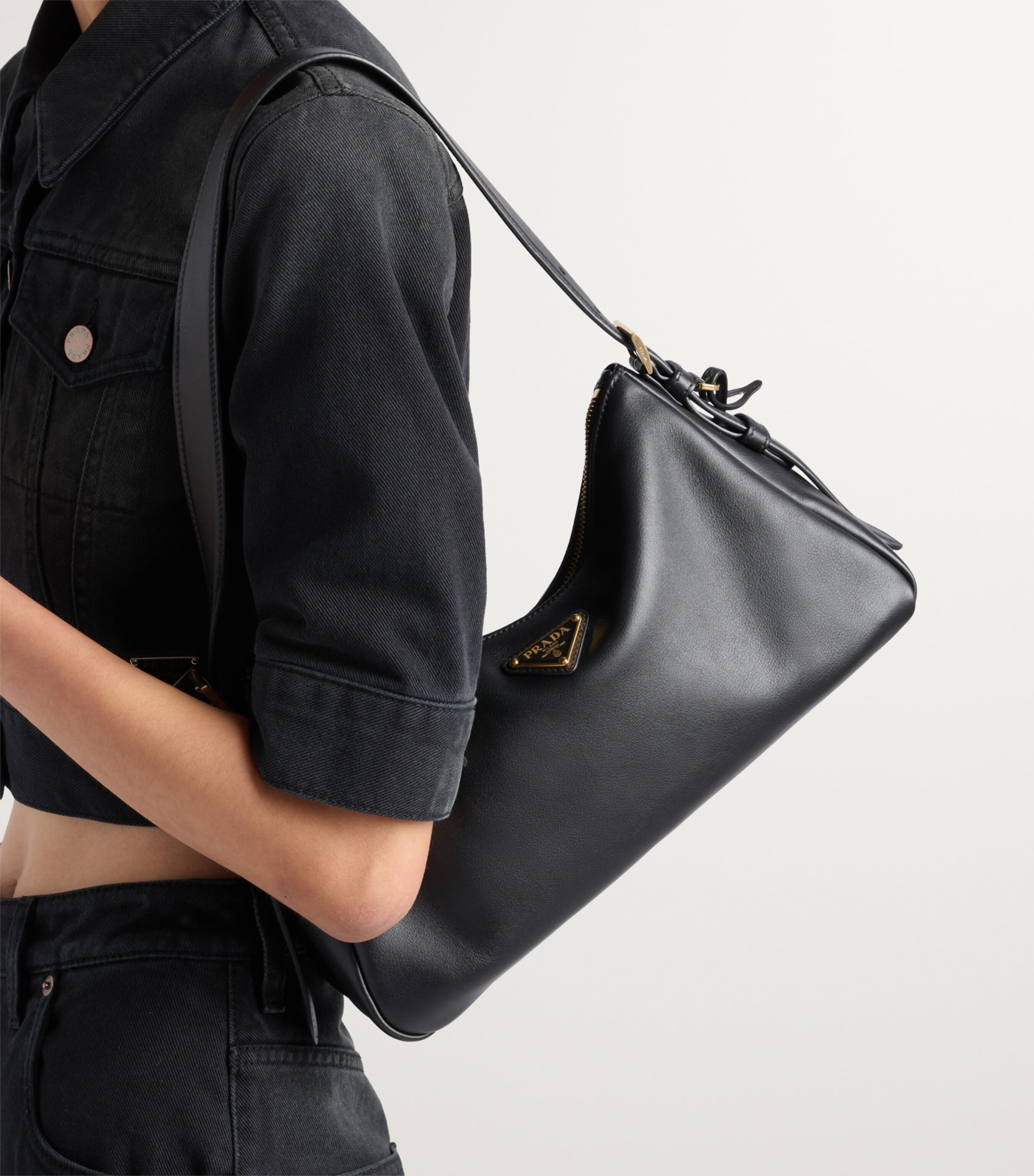 Medium Leather Aimée Shoulder Bag F0002 Image 6