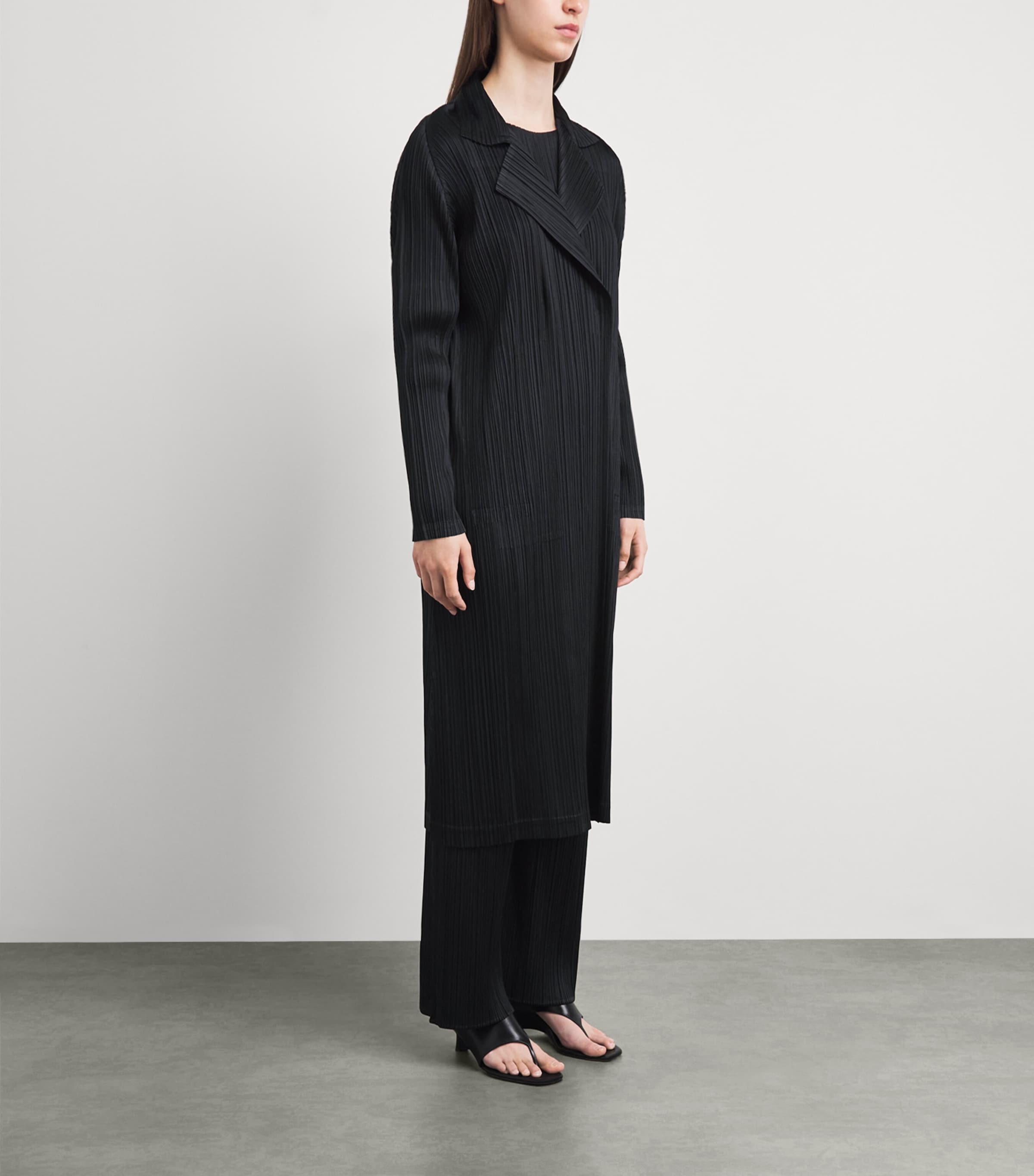 Pleats Please Issey Miyake Womens Monthly Colors February Coat Black Image 4