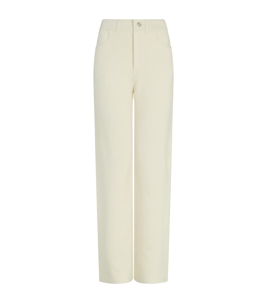 Cashmere-Blend Denim Flared Trousers 107 NIVEOUS Image 1