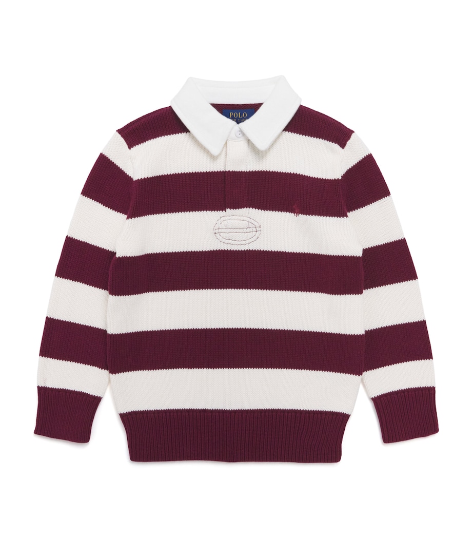 Knitted Stripe Rugby Shirt (6-14 Years) MULTI Image 1
