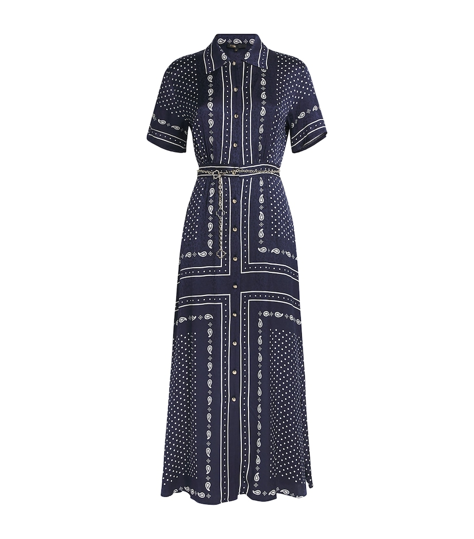 Printed Midi Dress NAVY POLKA DOT Image 1