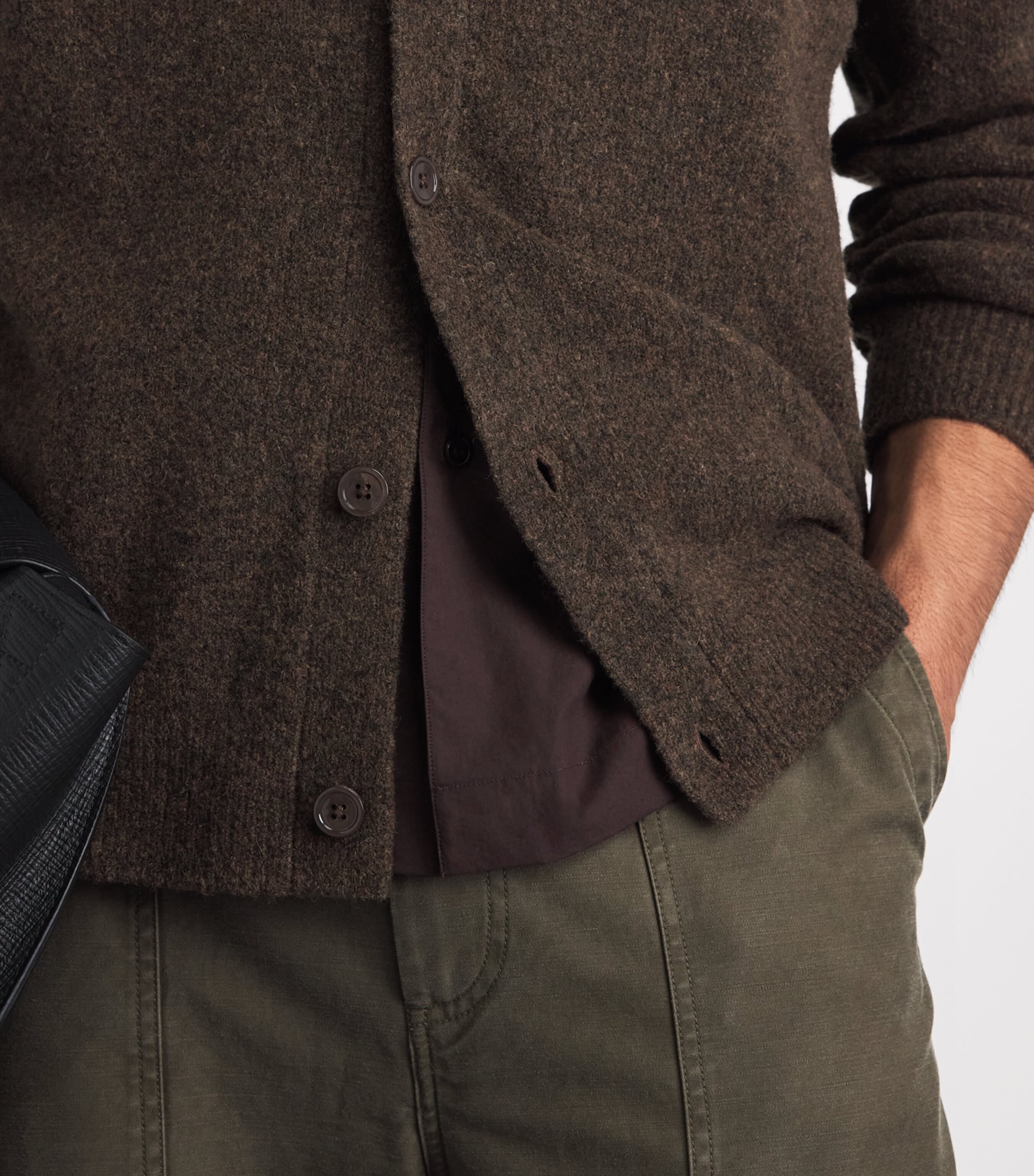 Wool-Blend Jasper Cardigan DEMITASSE Image 3