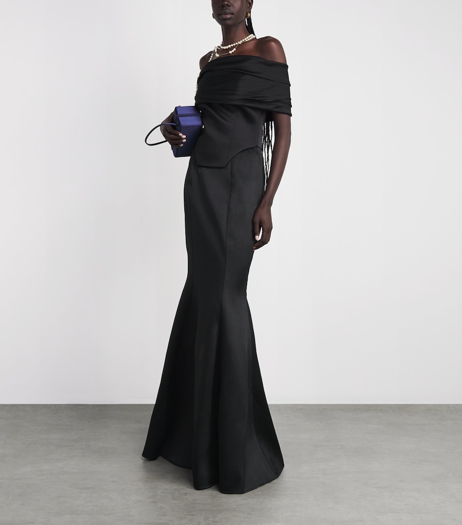 Solace London Womens Corseted Alta Gown Black Image 2