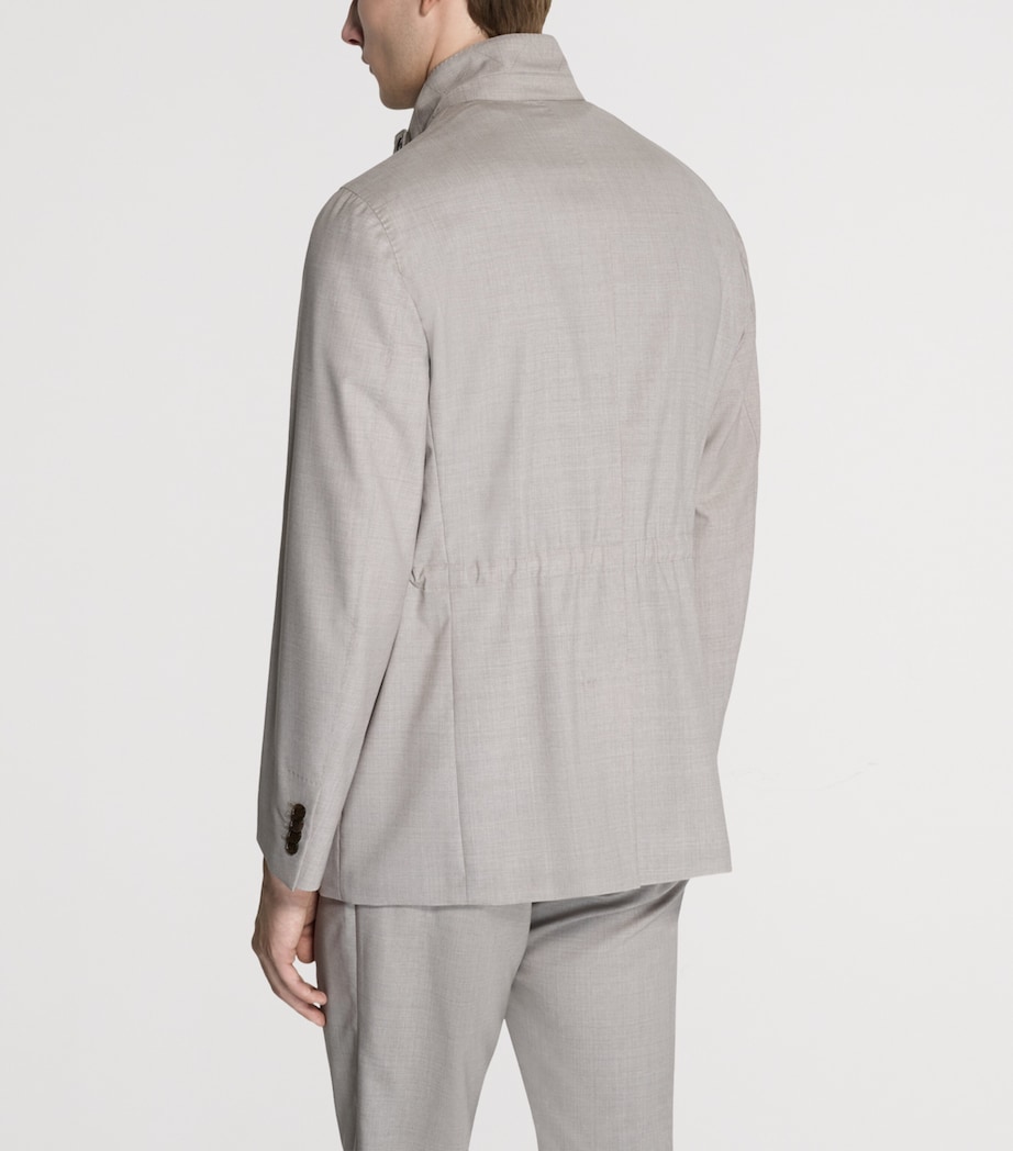 Dunhill Mens Wool Single-Breasted Jacket Image 3