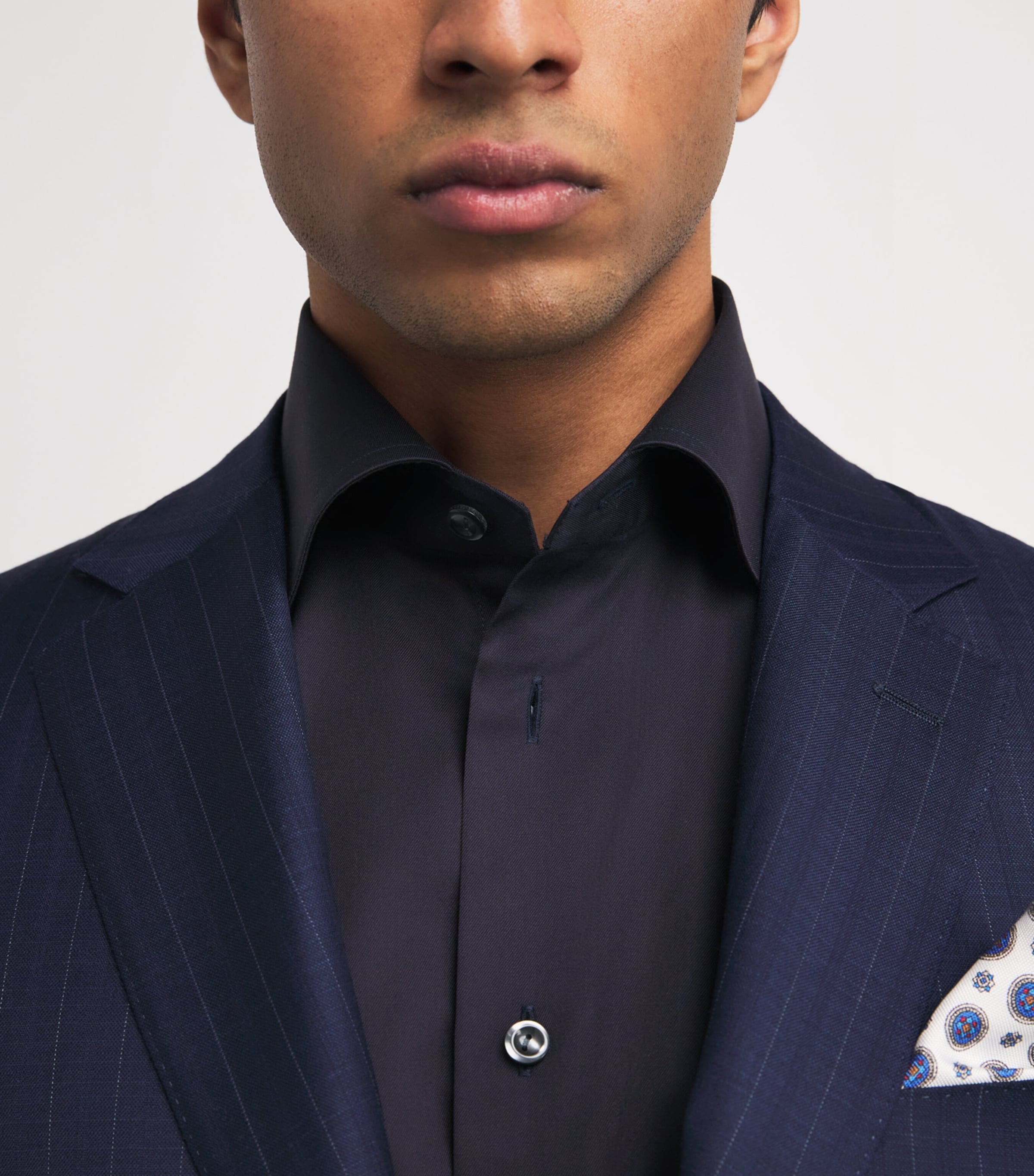 Cotton Poplin Slim Shirt 28 NAVY Image 6