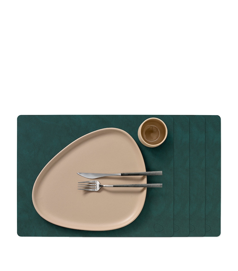 Large Nupo Square Placemats (Set of 4) DARK GREEN Image 1