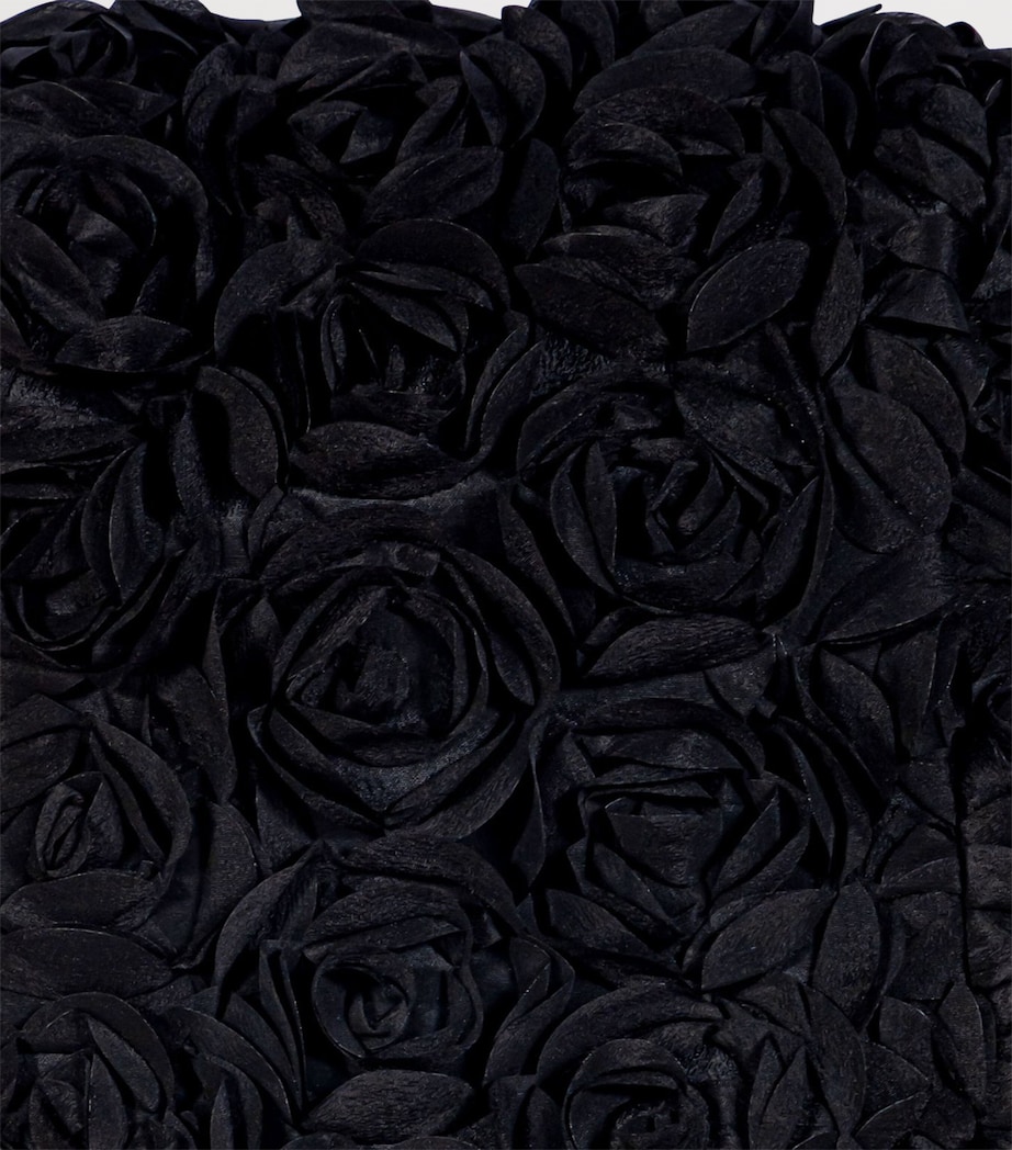 Maje Womens Flower-Embellished Bustier Top Black Image 8