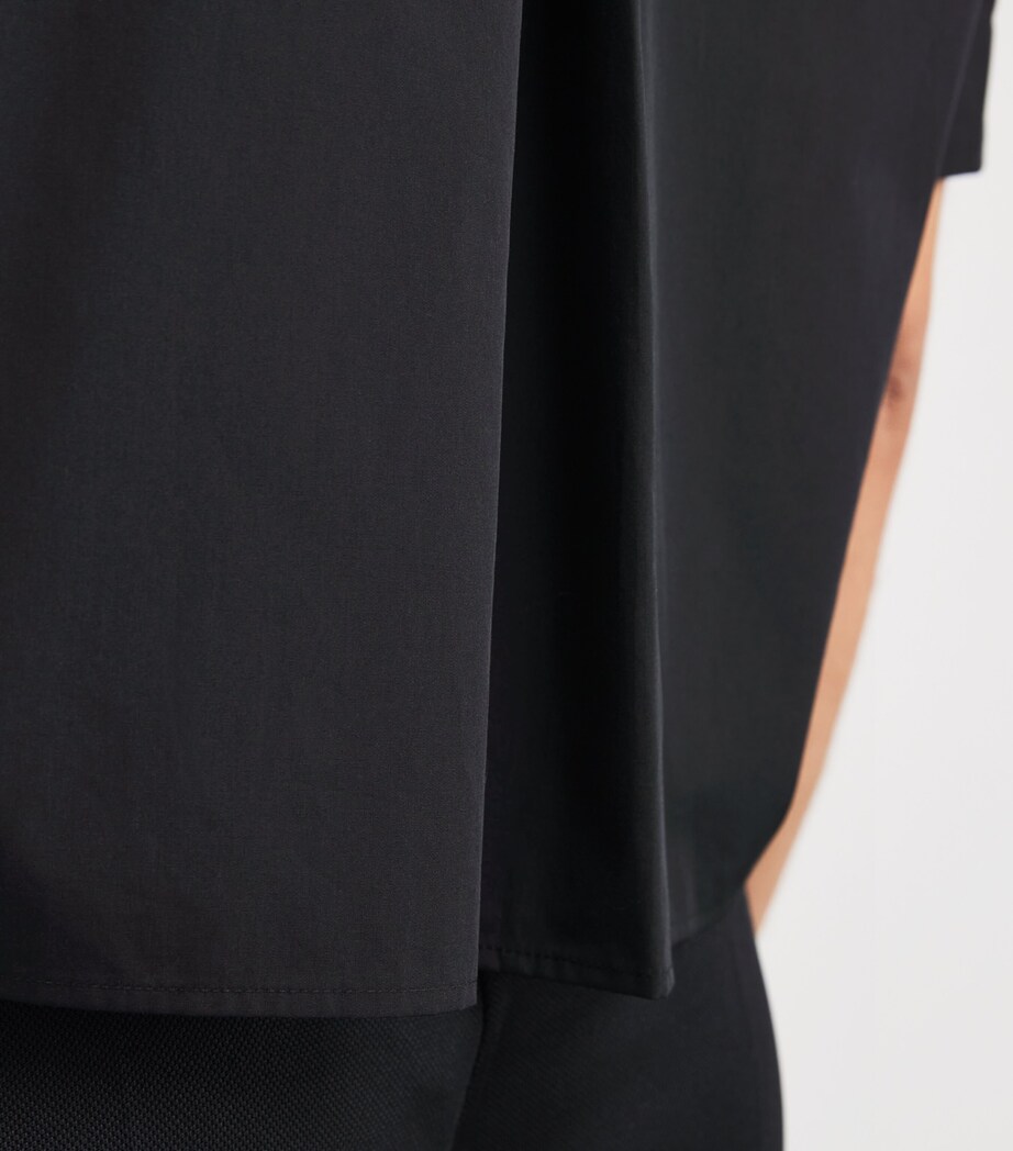 Cotton Poplin Cropped Shirt BLACK Image 6
