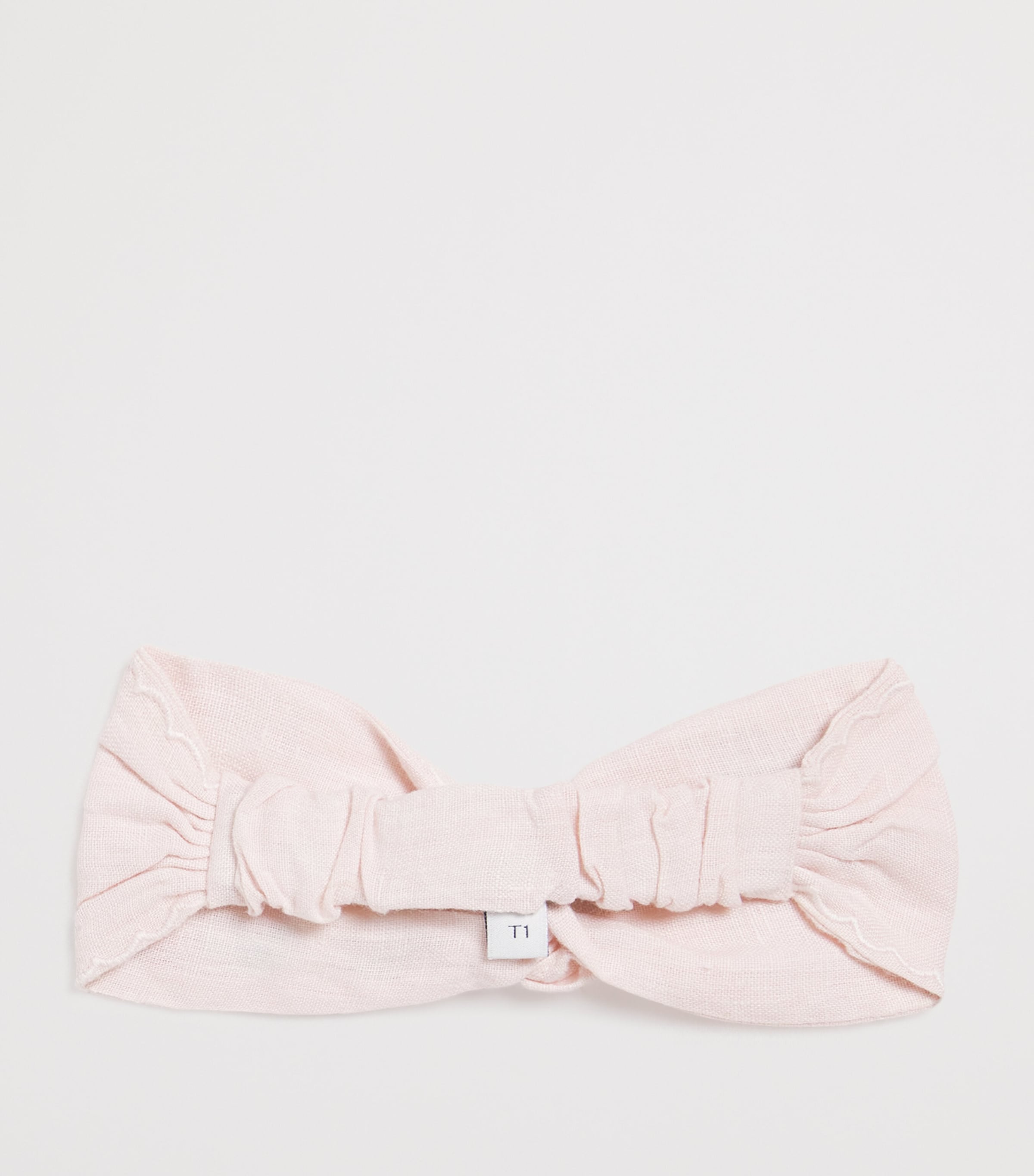 Linen Embroidered Headband 31ROSE PÂLE Image 2