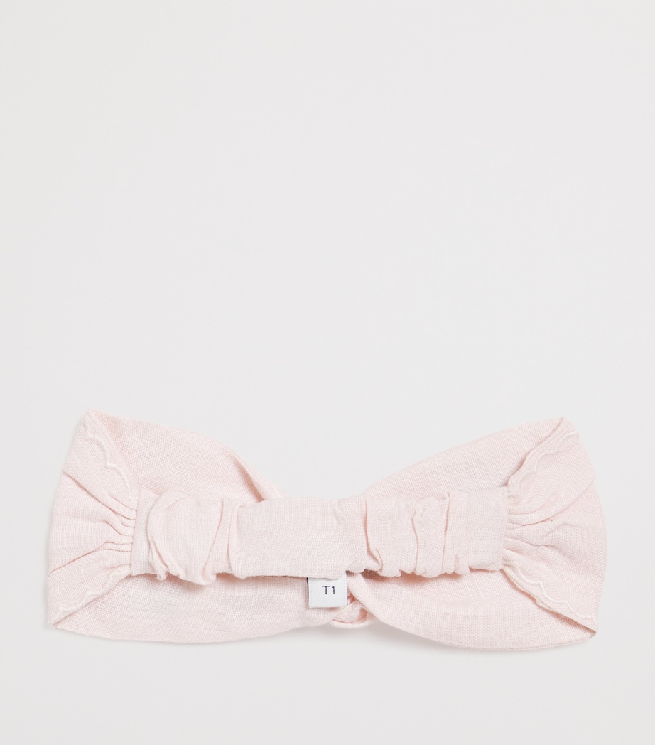 Linen Embroidered Headband 31ROSE PÂLE Image 2