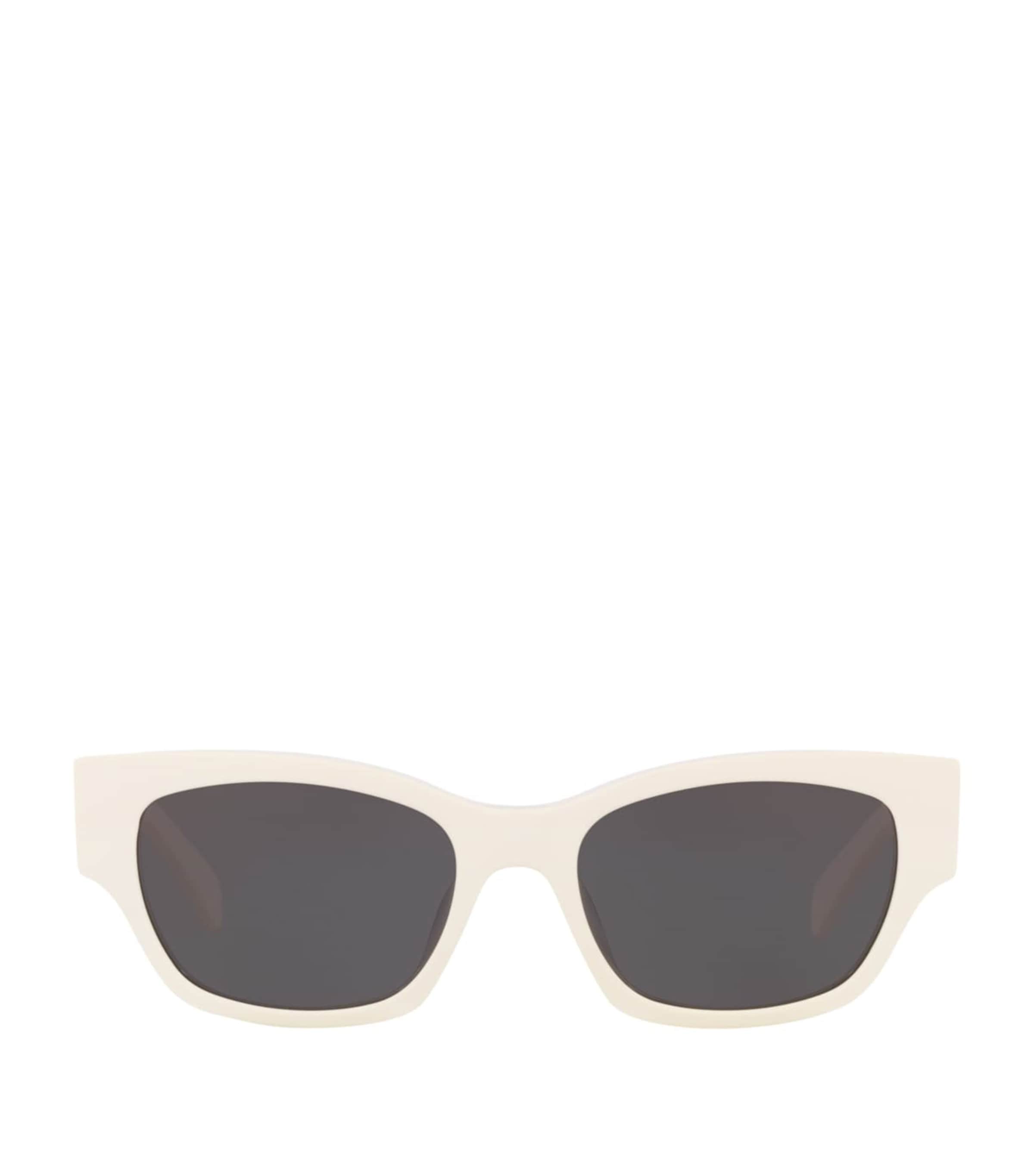 Celine Cl40197u Cat-eye Acetate Frame Sunglasses In White