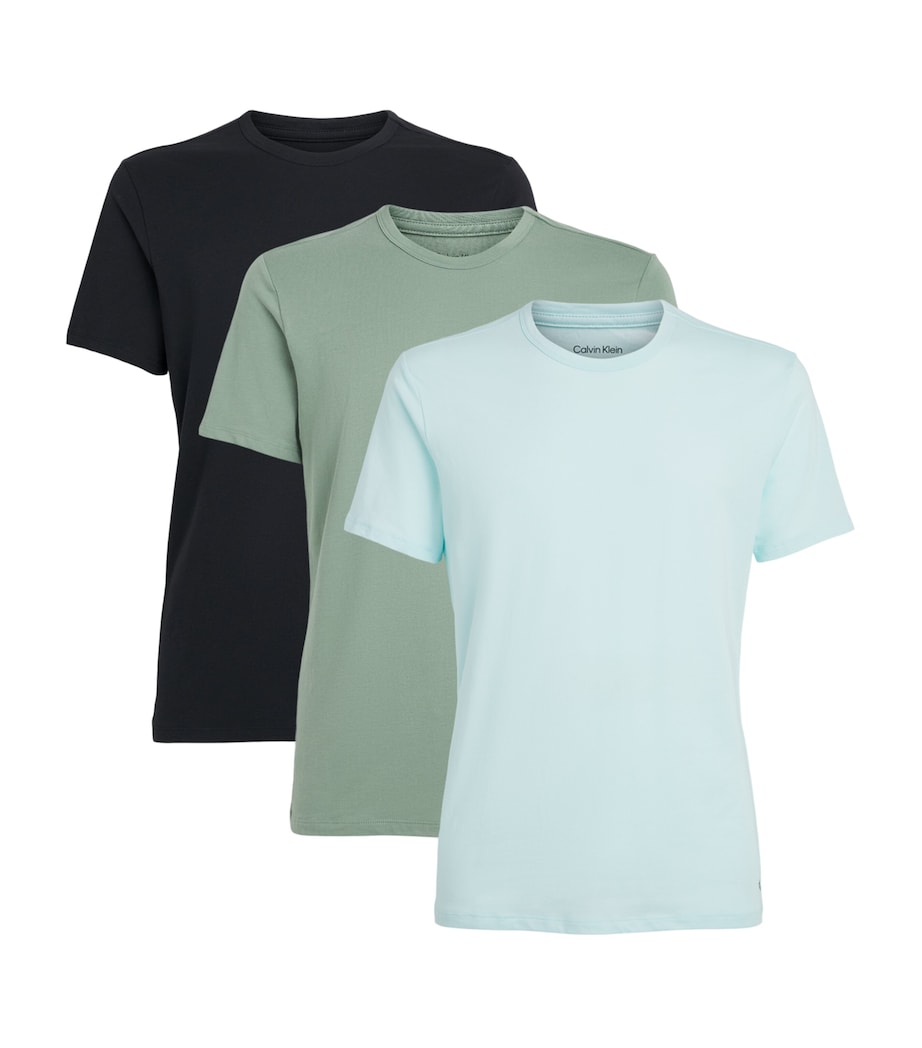 Calvin Klein Mens Stretch-Cotton T-Shirts (Pack of 3) Rxz Wspray,black Image 1